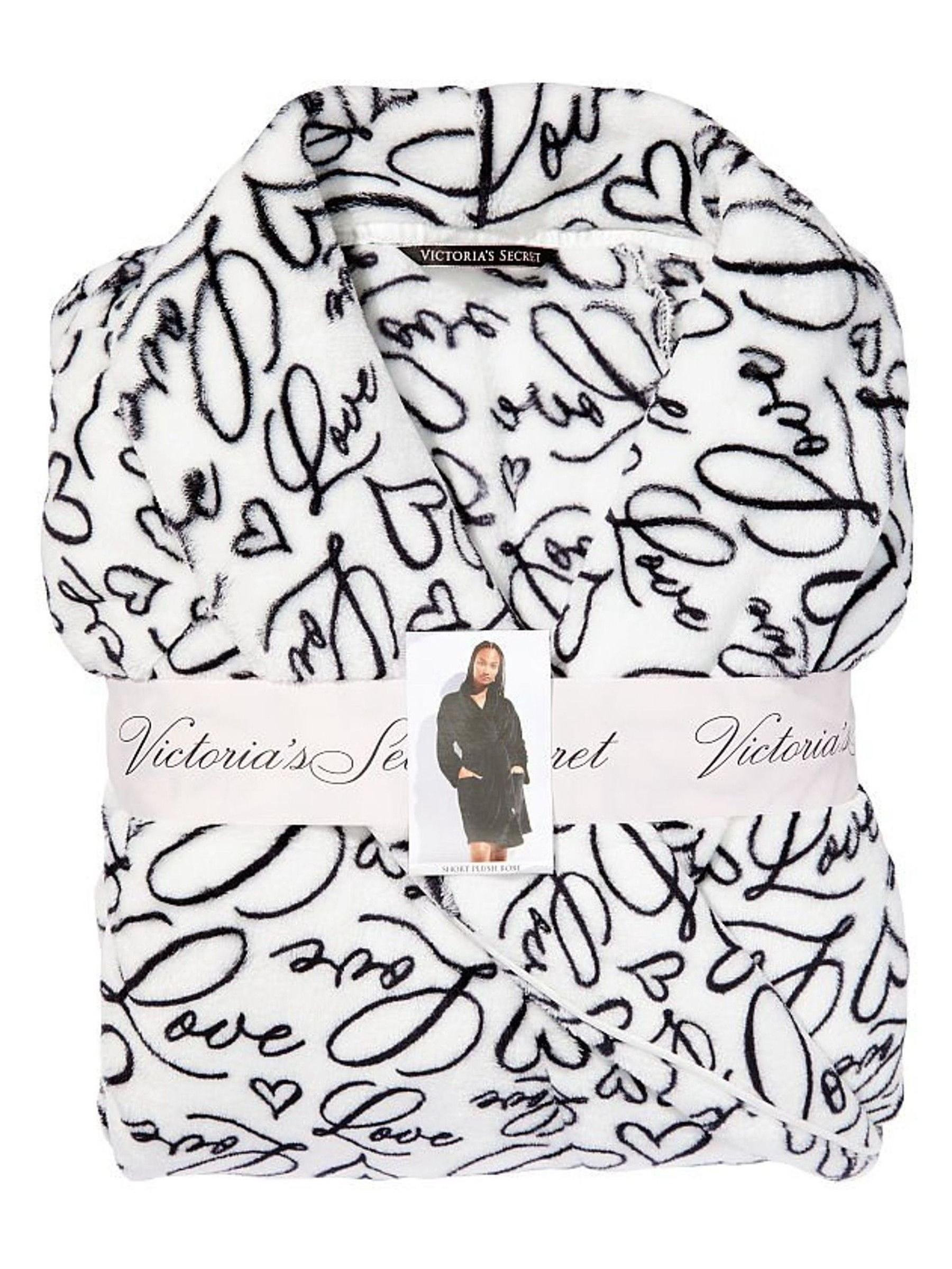 White Script Short Cosy Dressing Gown - Image 5 of 5
