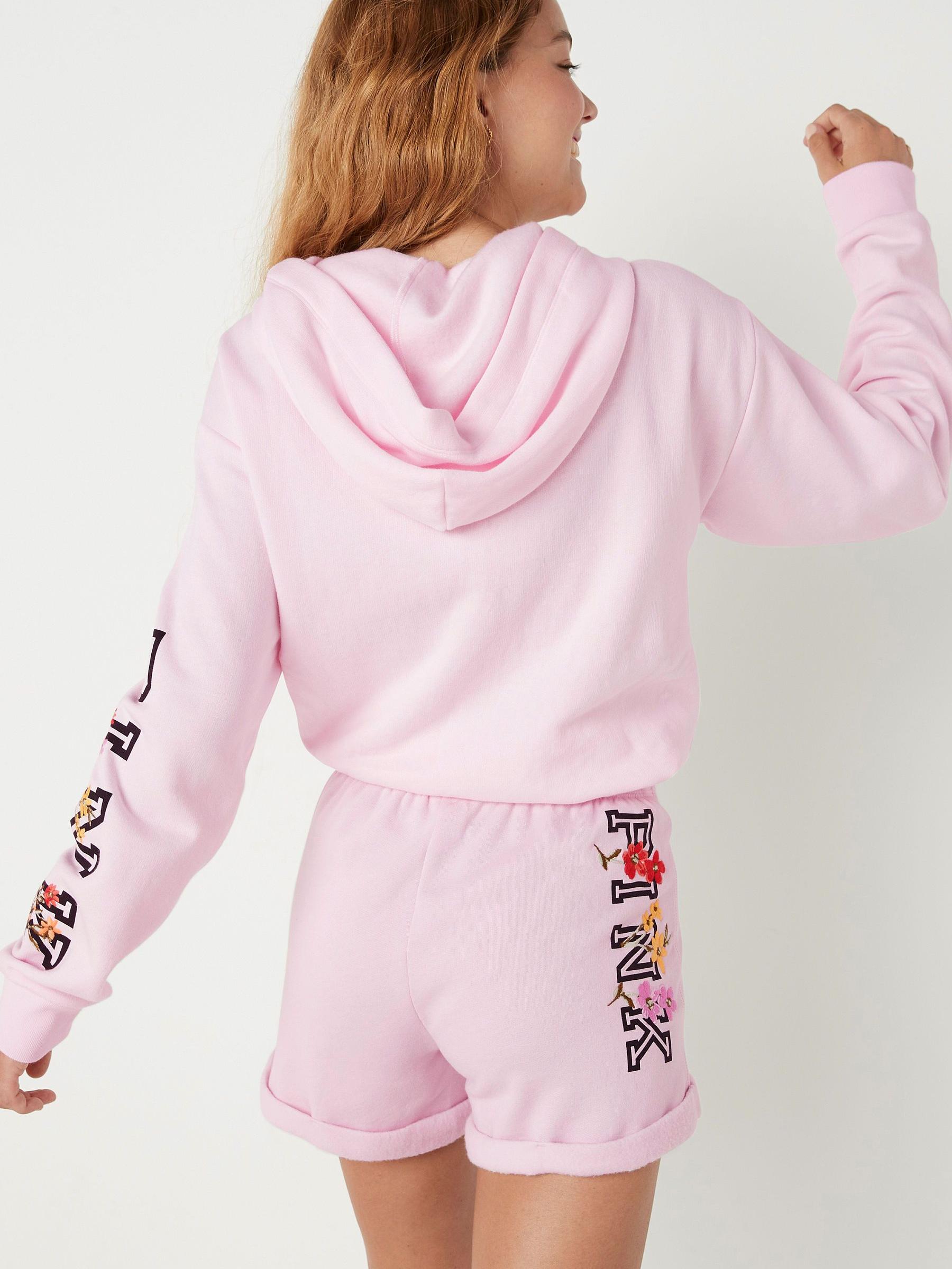 Pink About It Floral Logo Logo Lounge Short - Image 2 of 5