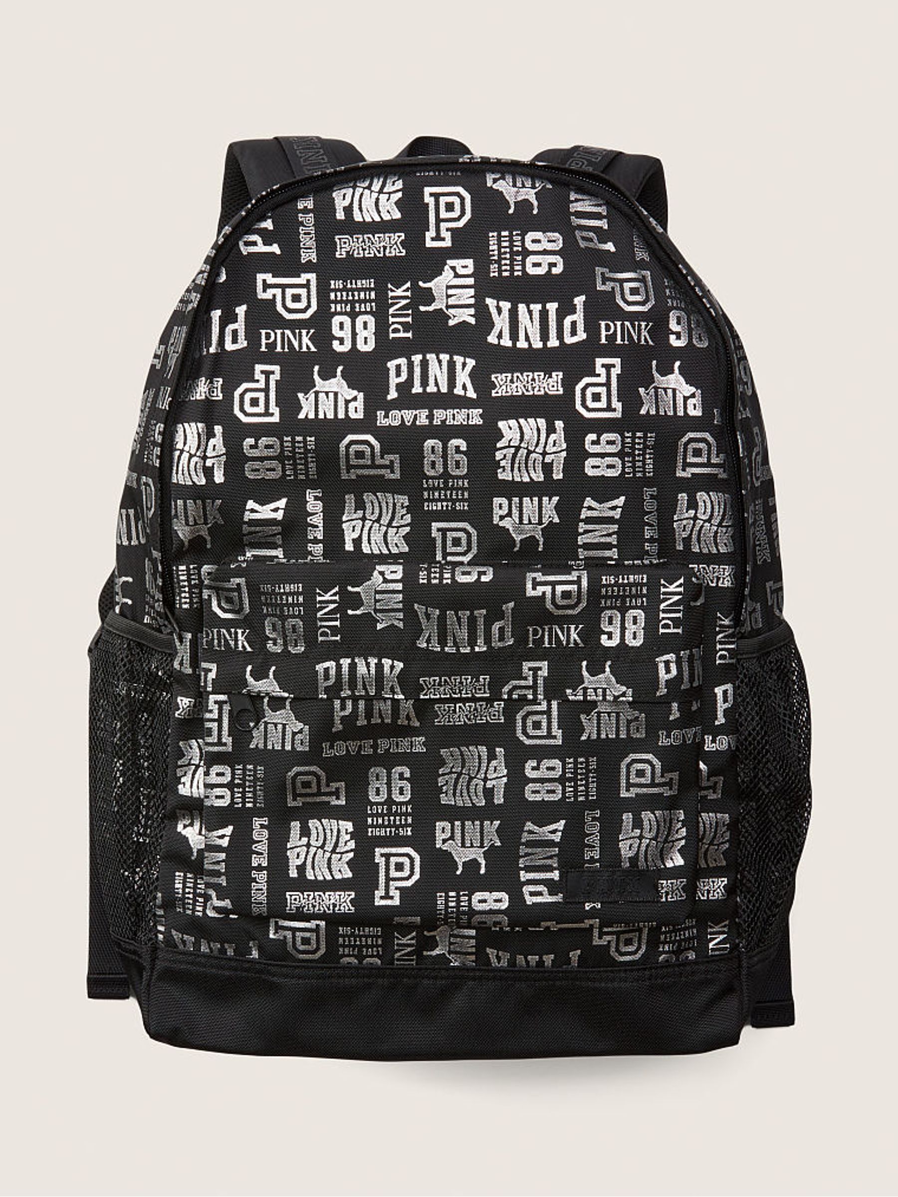 Pure Black Mixed Logo Classic Backpack Victoria's Secret UK
