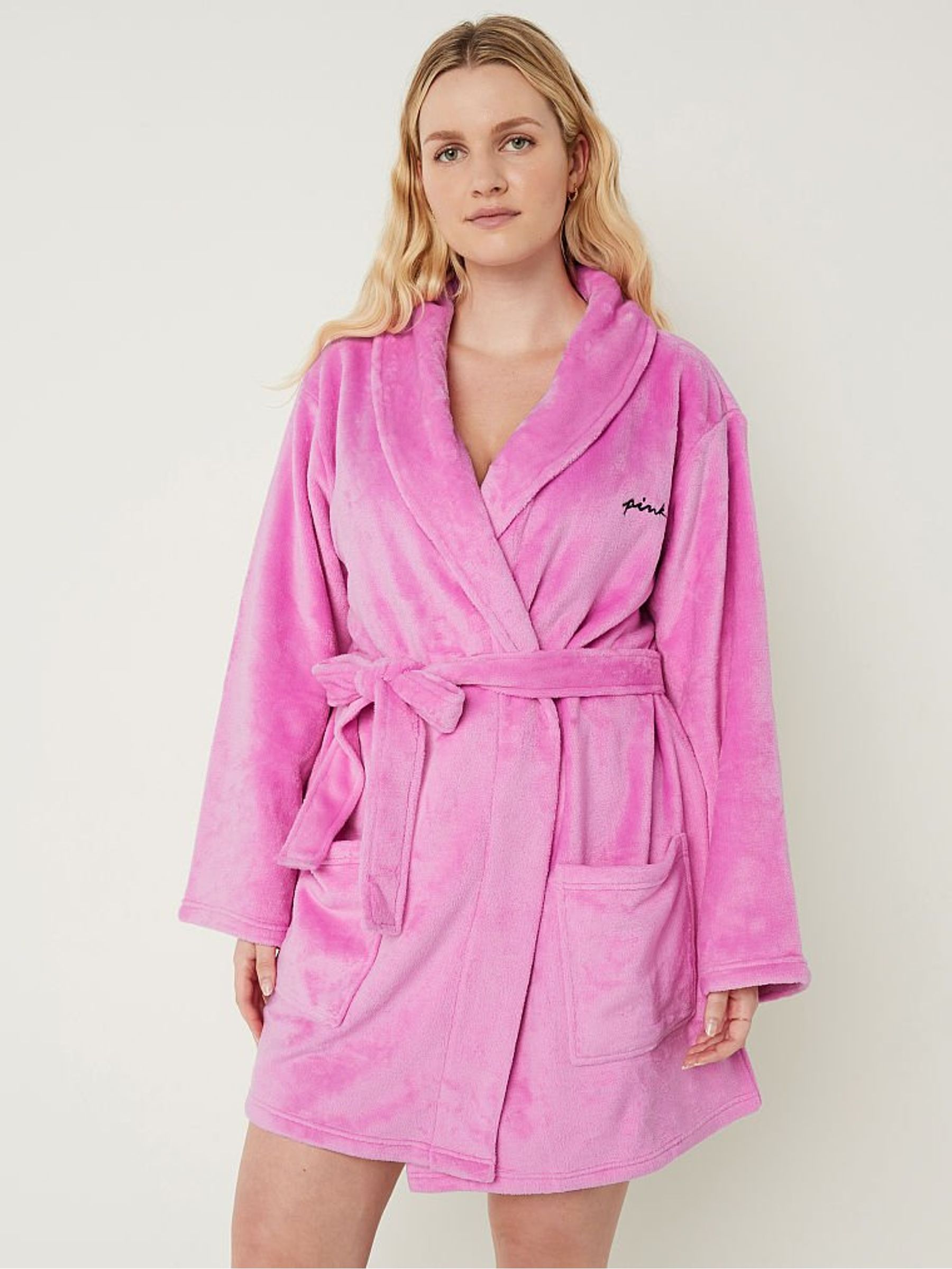 Pink Bloom Cosy Long Sleeve Dressing Gown - Image 1 of 5