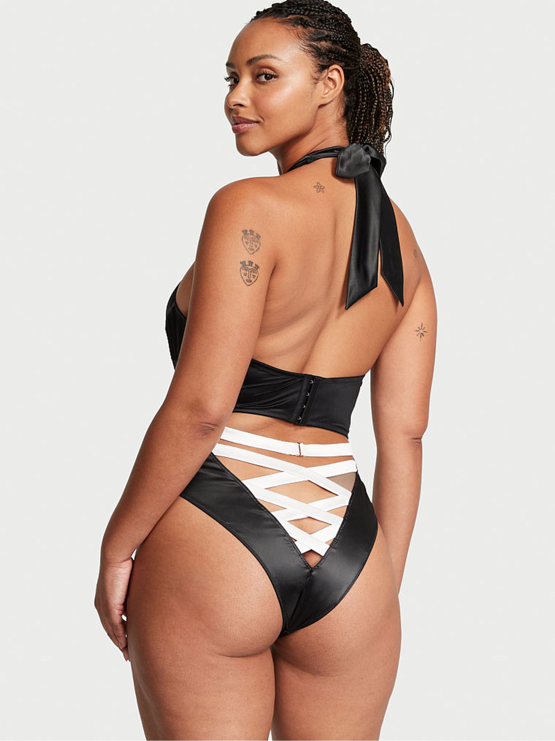 Black and White Candy Cane Dreams Bodysuit - Image 2 of 3