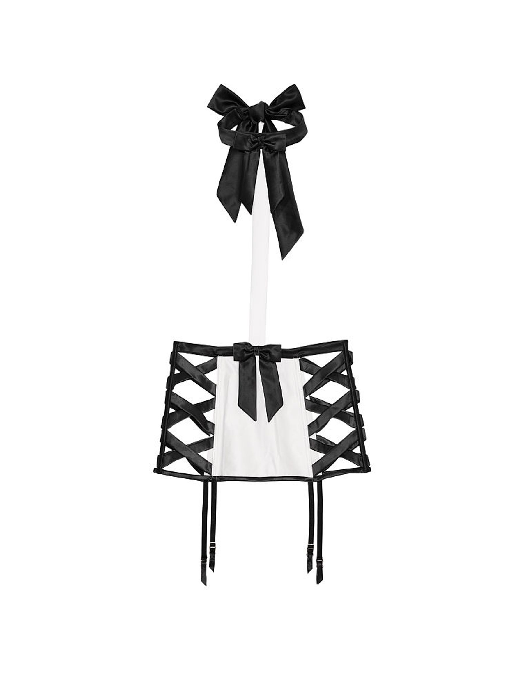 Black and White Candy Cane Dreams Bodysuit - Image 3 of 3 Black and White Candy Cane Dreams Bodysuit - Image 3 of 3