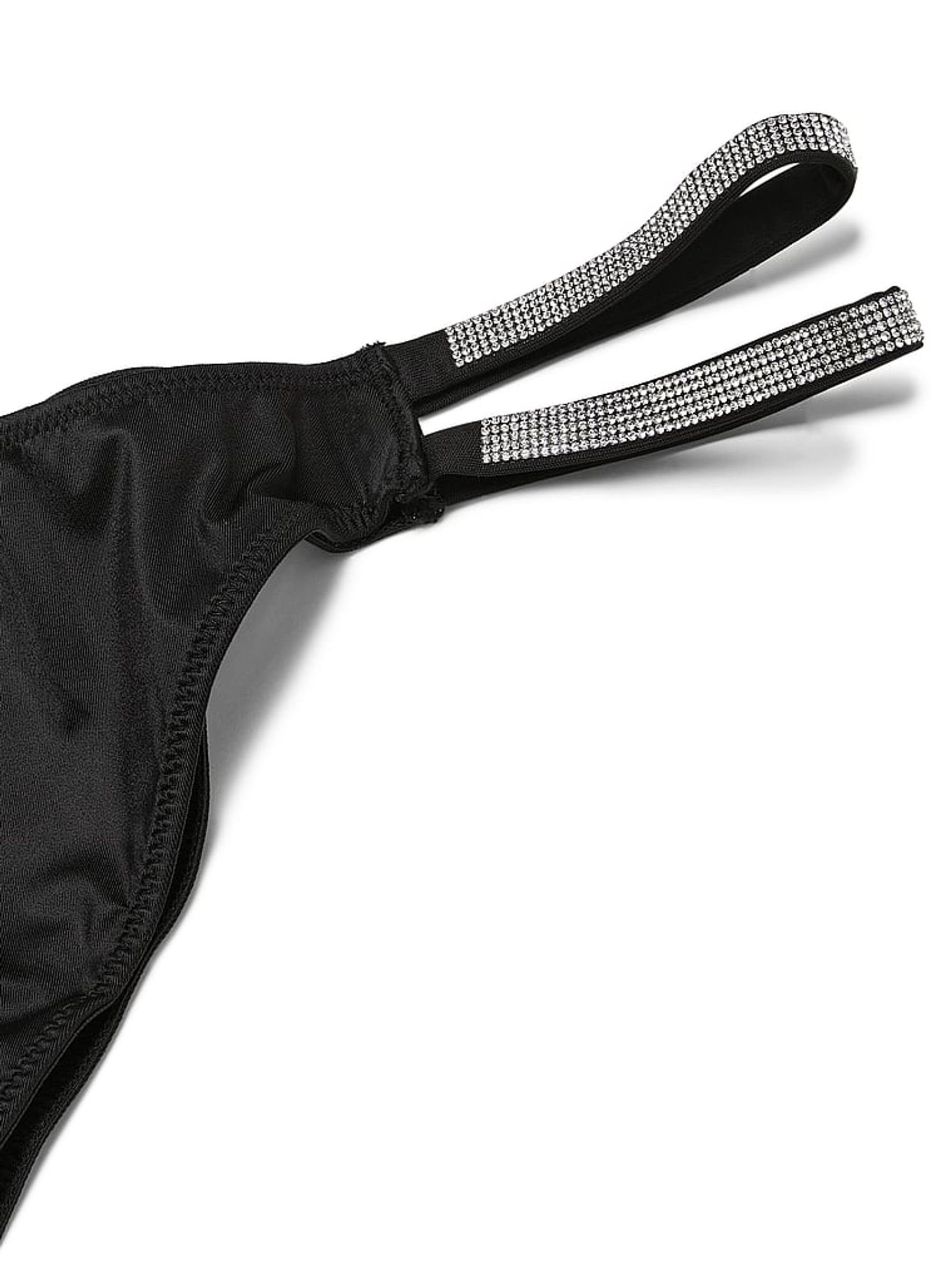 Black Smooth Double Brazilian Shine Strap Knickers - Image 4 of 4