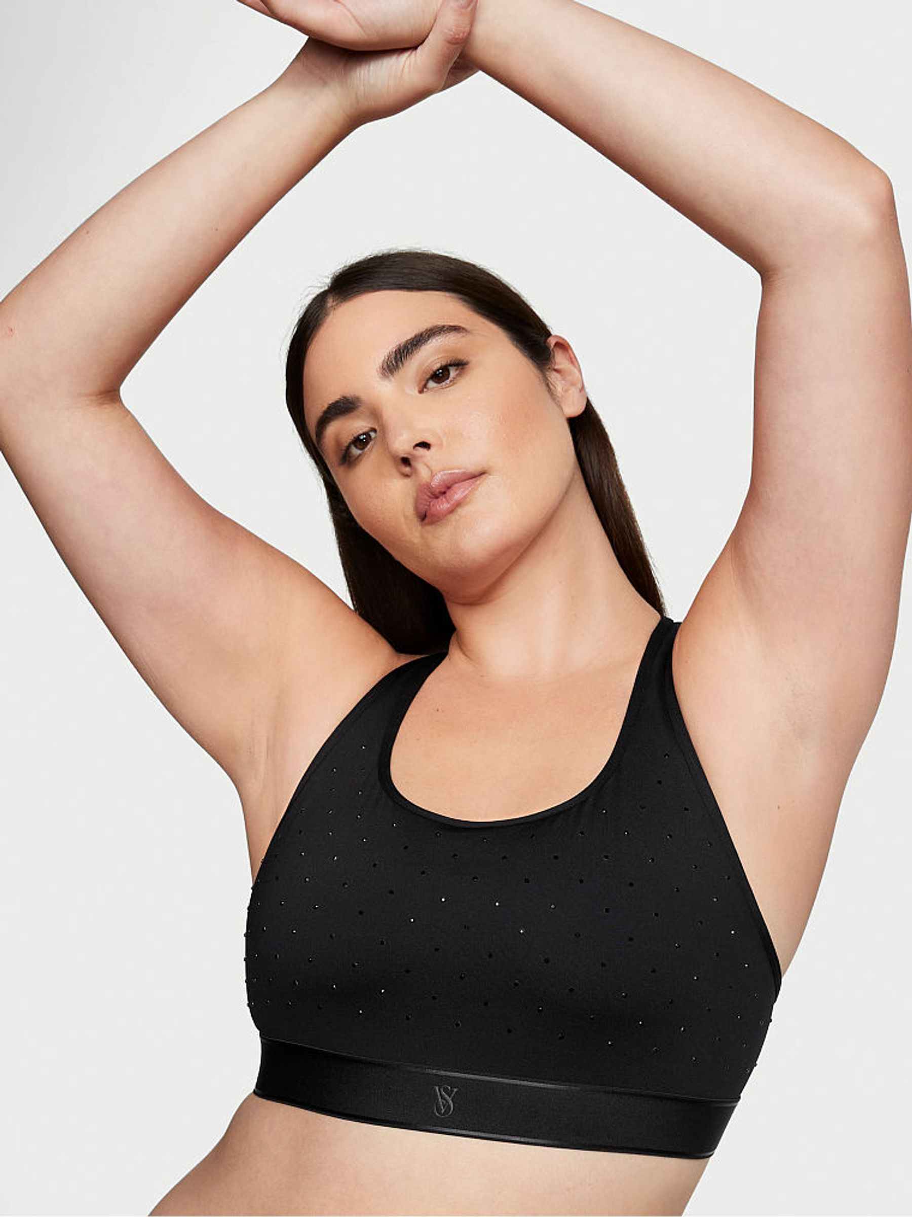 Black Player Unlined Sports Bra - Image 1 of 4
