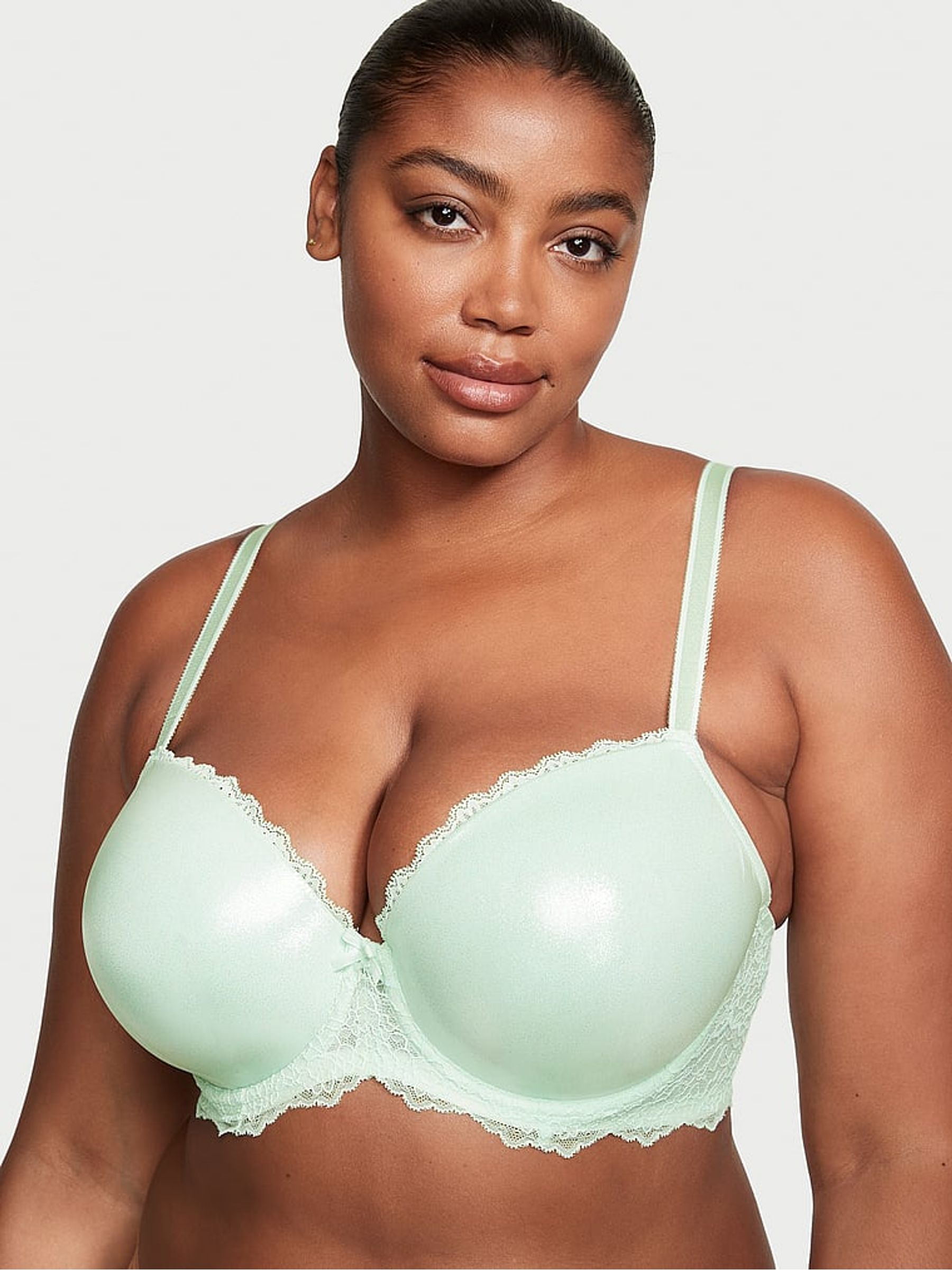 Misty Jade Foil Green Lightly Lined Demi Bra - Image 1 of 3