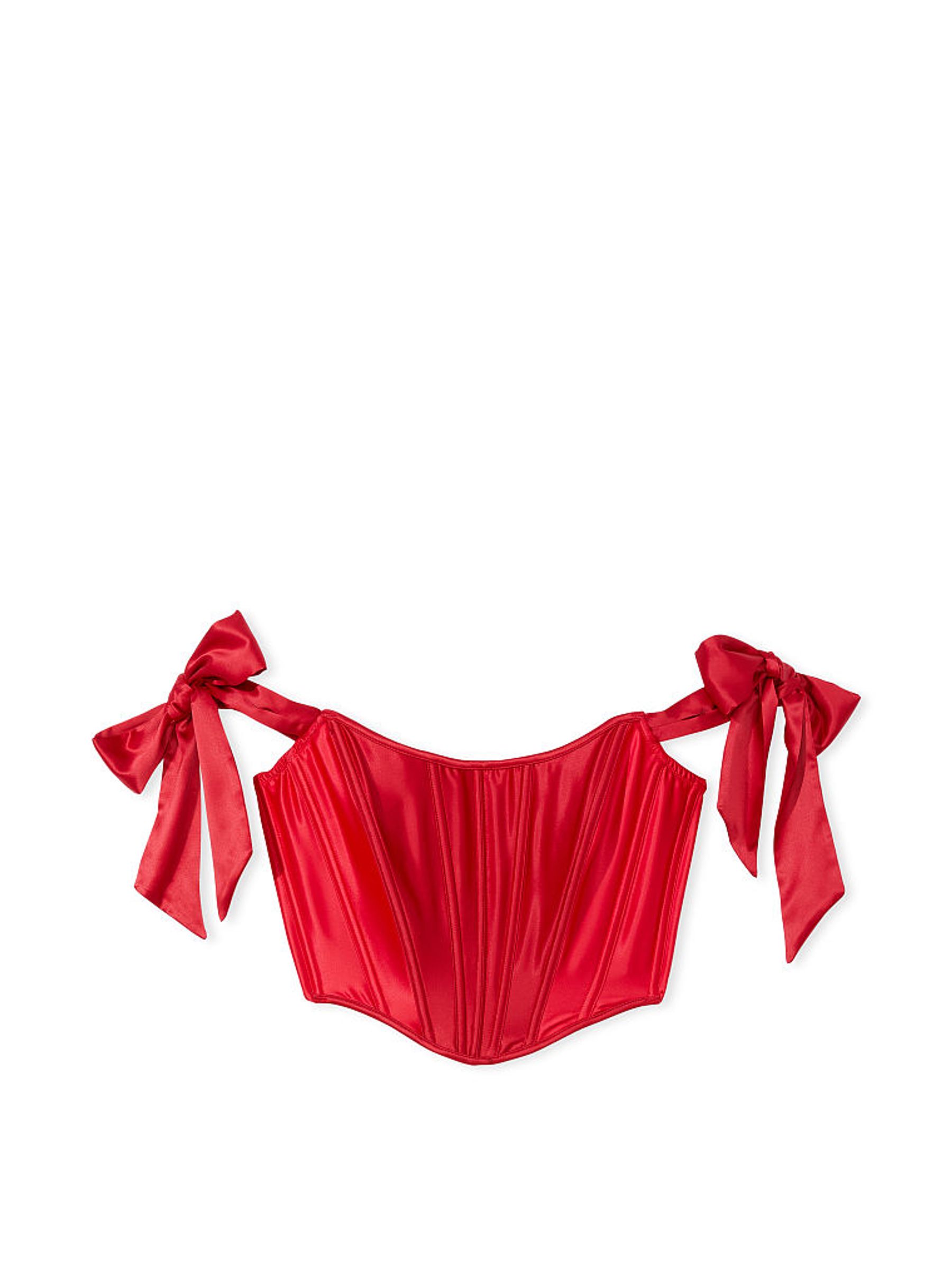Lipstick Red Corset Bra Top - Image 4 of 4