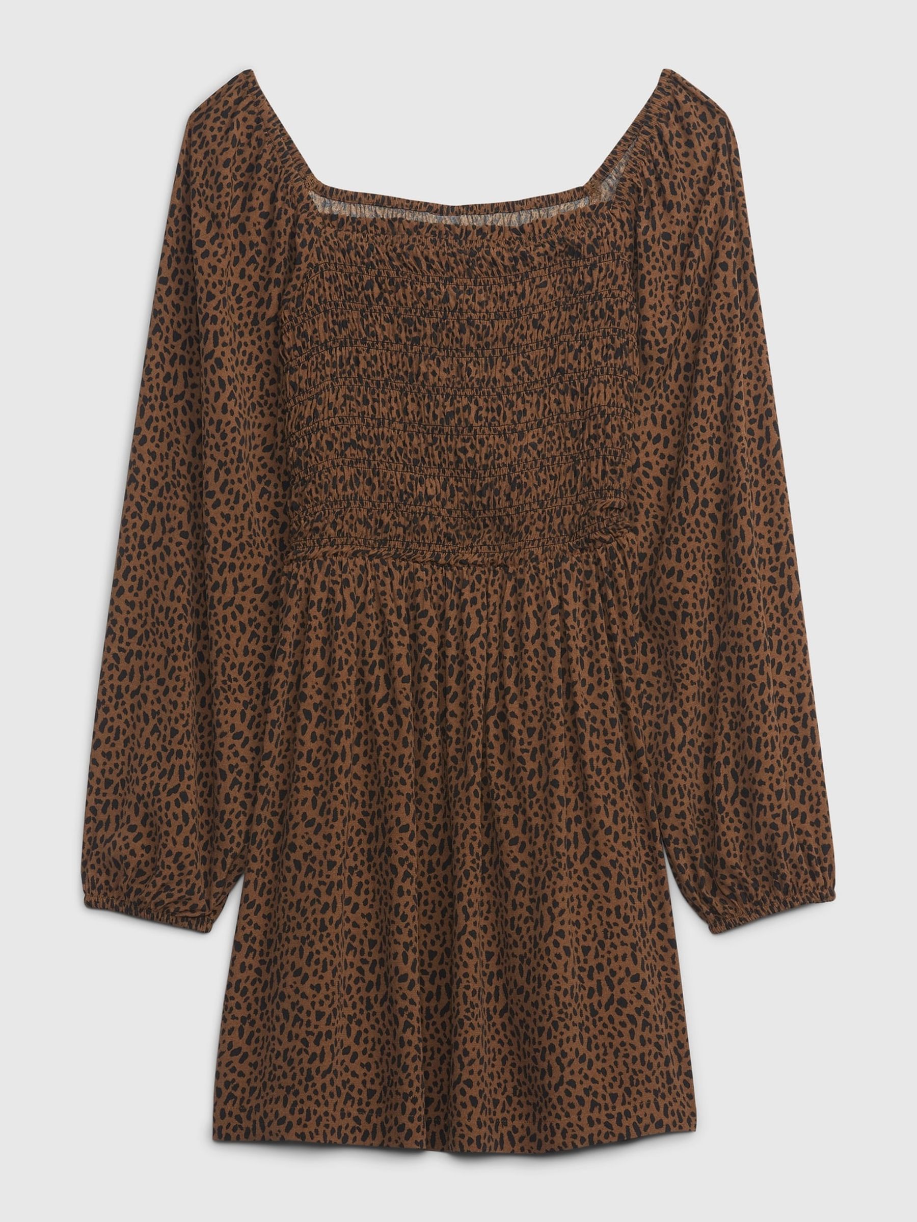 Brown Smocked Dress - Image 3 of 4