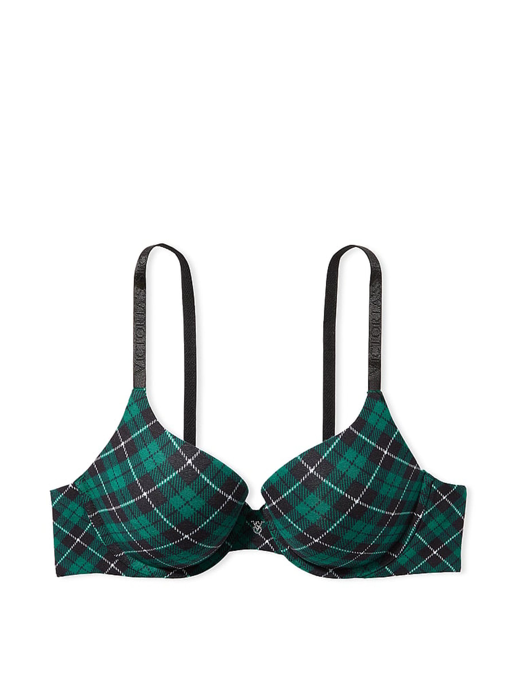 Shaded Spruce Green Buffalo Tartan Full Cup Push Up Bra - Image 3 of 3