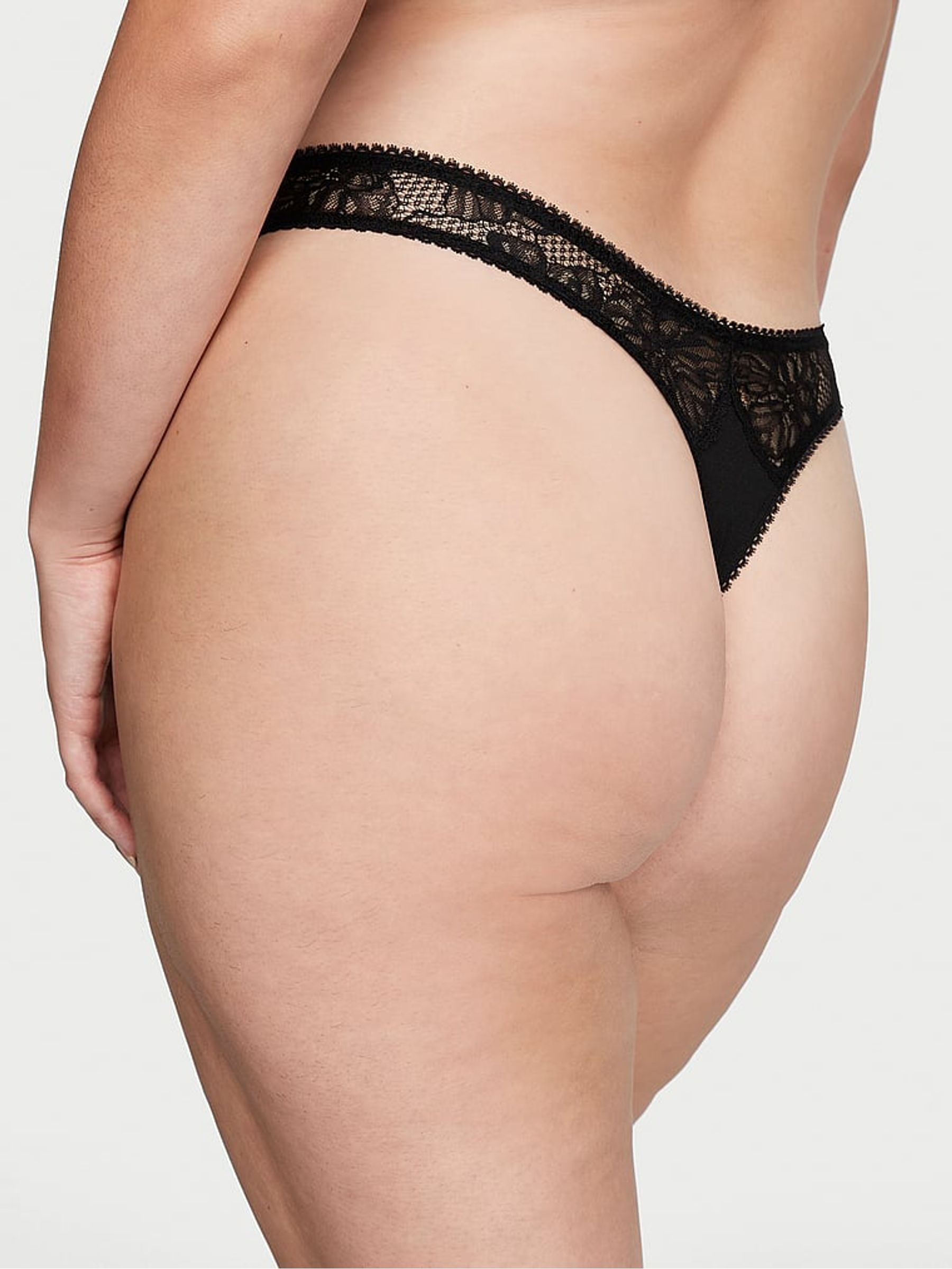 Black Smooth Thong Knickers - Image 2 of 3