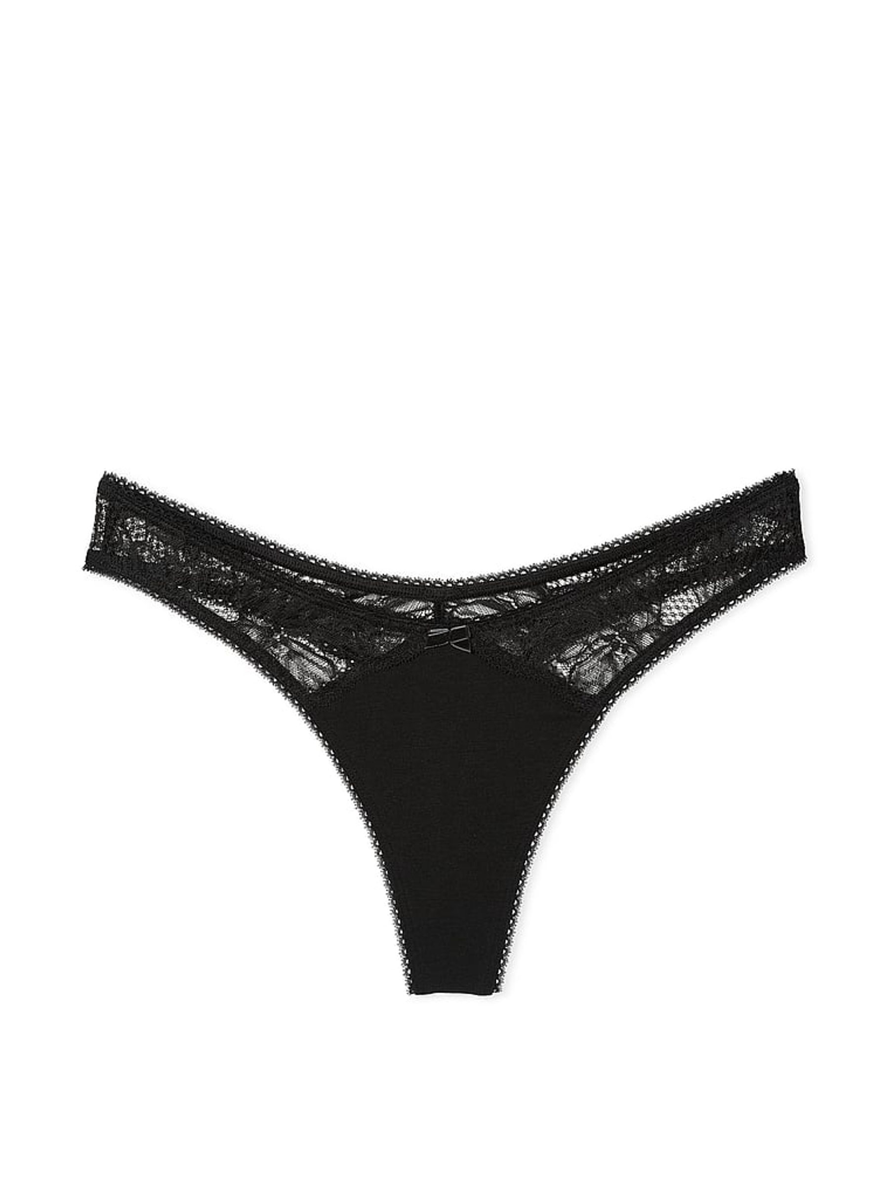 Black Smooth Thong Knickers - Image 3 of 3