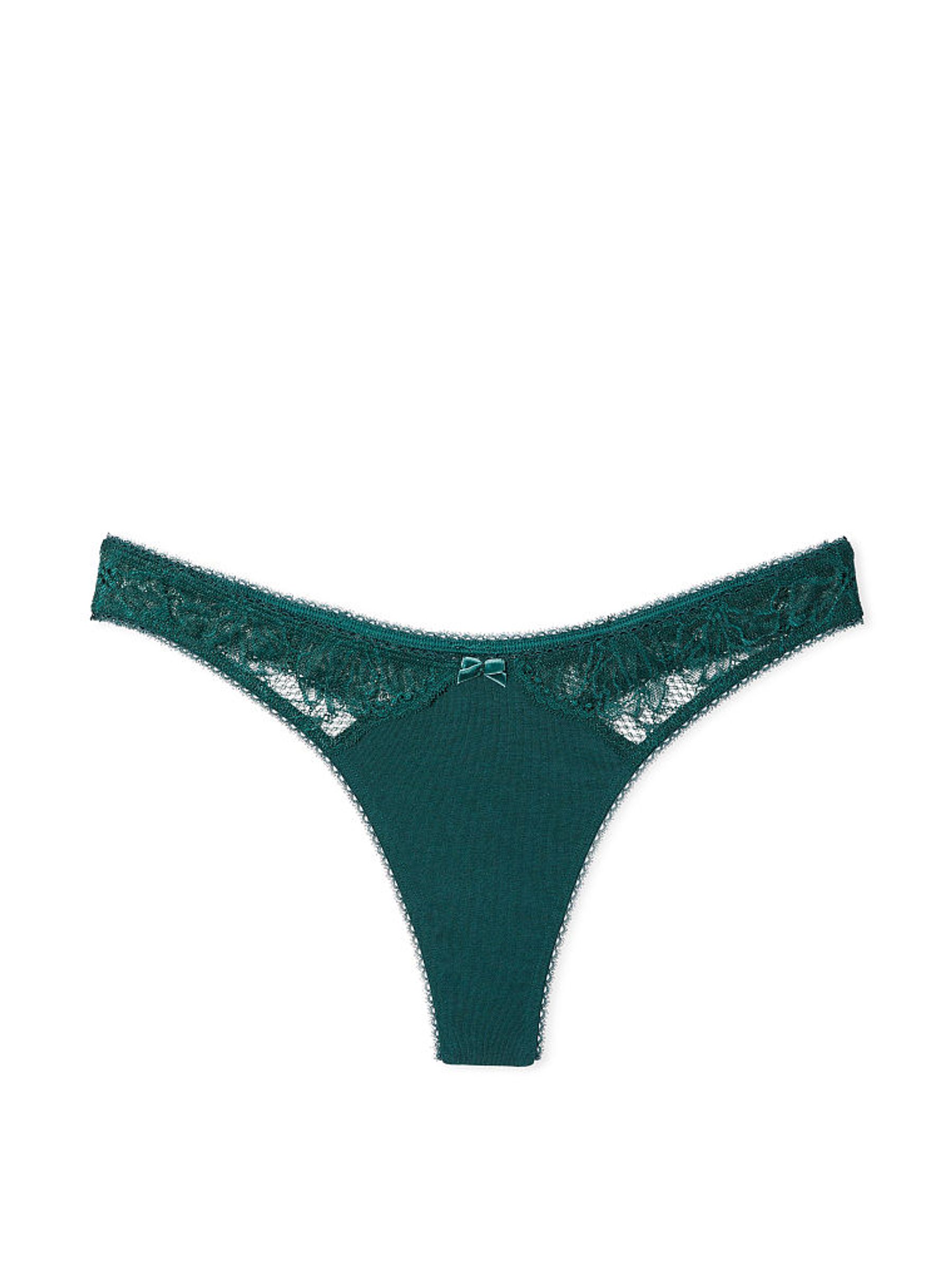 Black Ivy Green Smooth Thong Knickers - Image 3 of 3