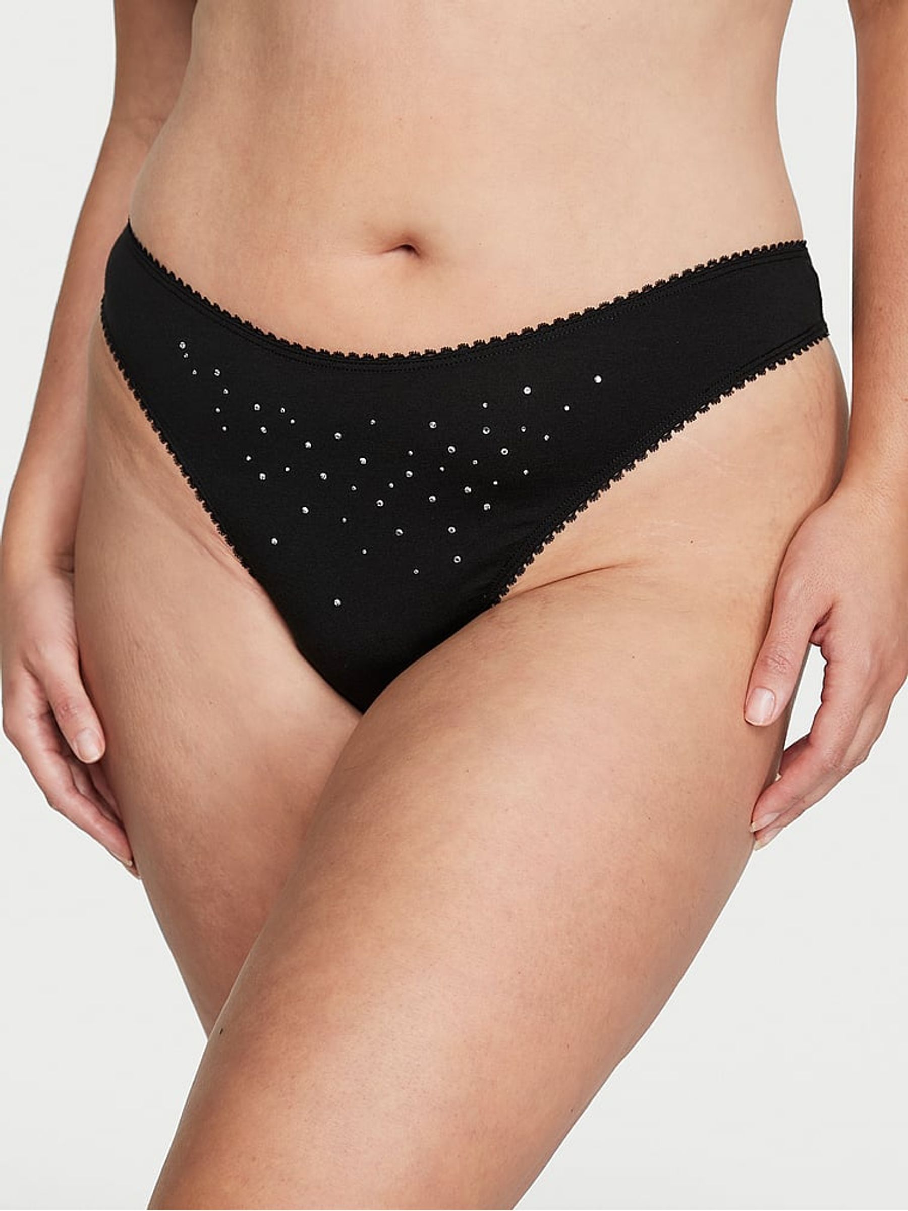 Black Thong Knickers - Image 1 of 1