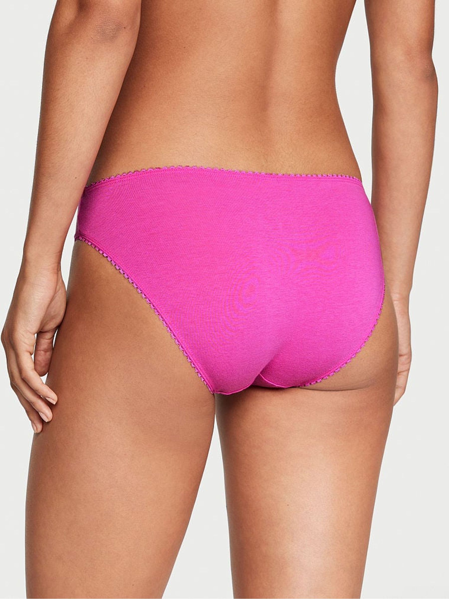 Fuchsia Frenzy Pink Scattered Stones Bikini Stretch Cotton Knickers - Image 2 of 3