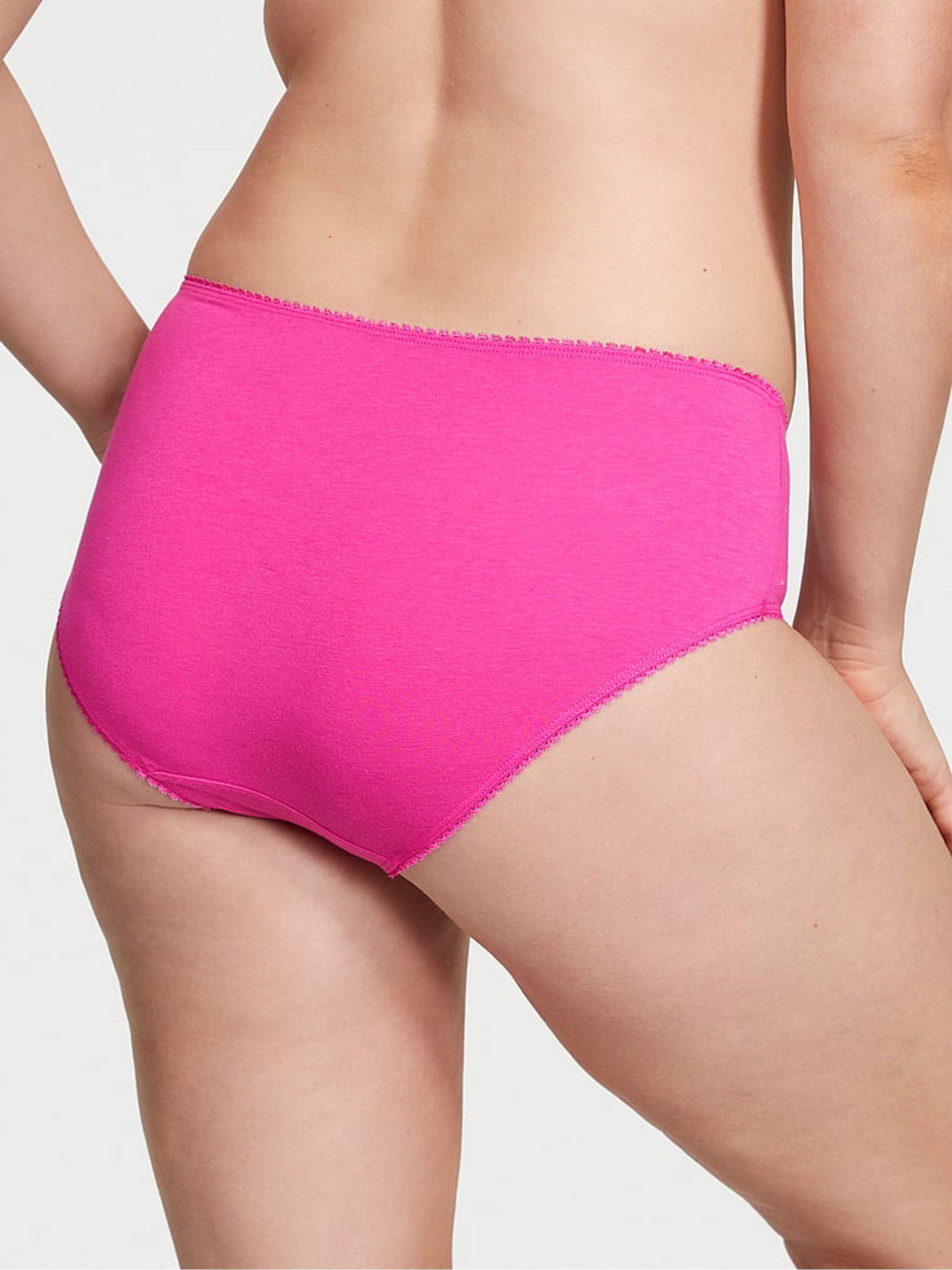 Fuchsia Frenzy Pink Scattered Stones Hipster Stretch Cotton Knickers - Image 2 of 3