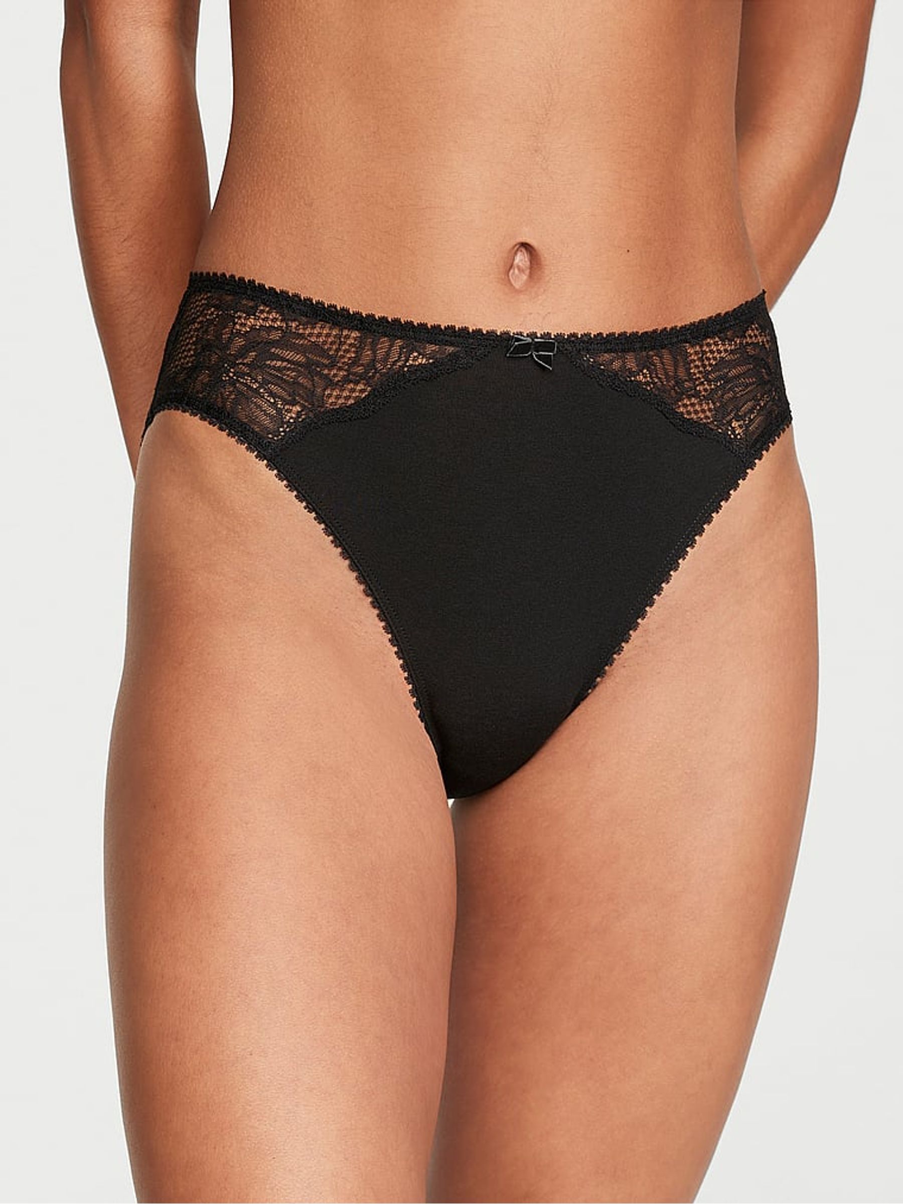 Black Smooth Hipster Stretch Cotton Knickers - Image 1 of 3