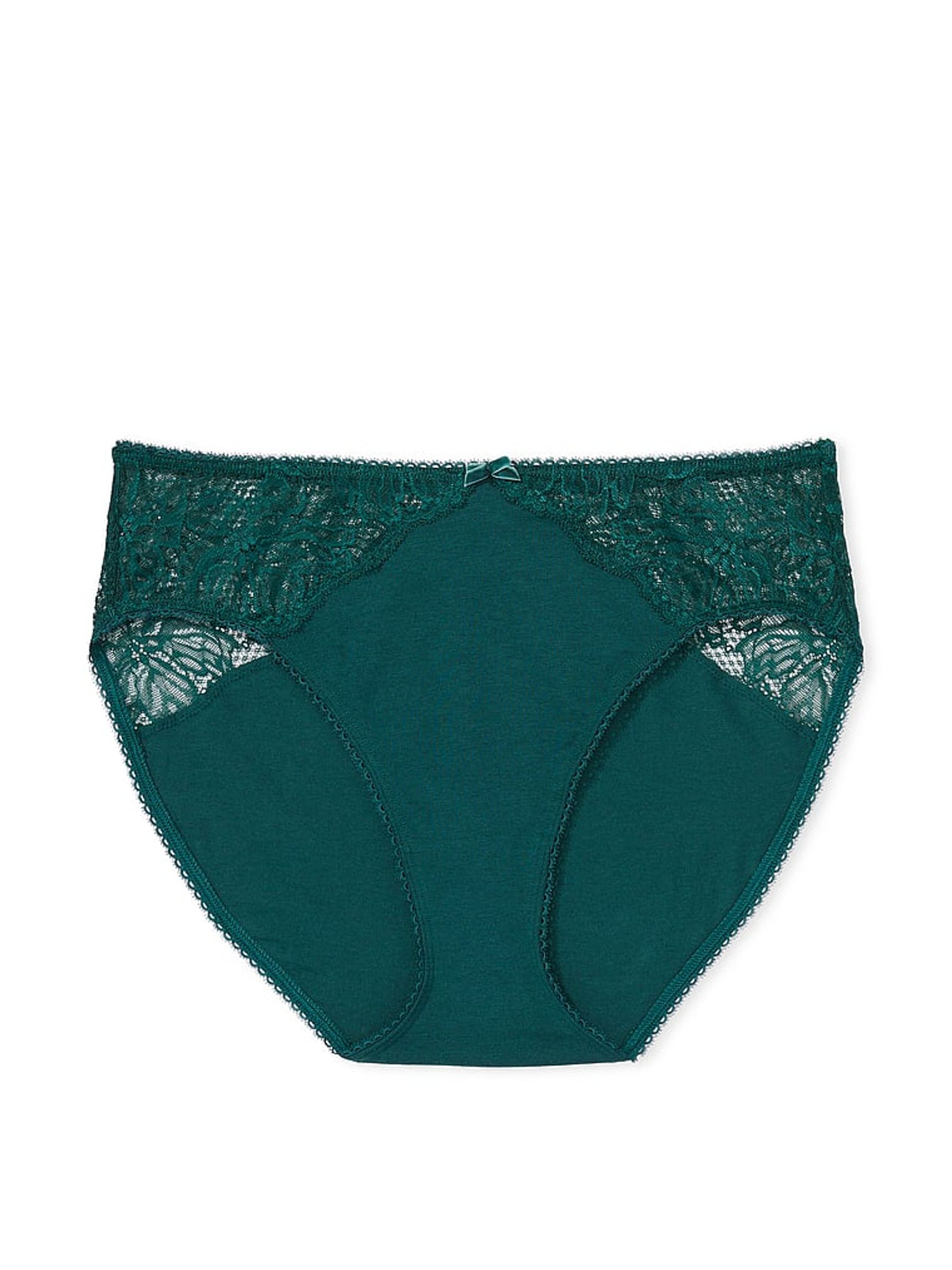Black Ivy Green Smooth Hipster Stretch Cotton Knickers - Image 3 of 3