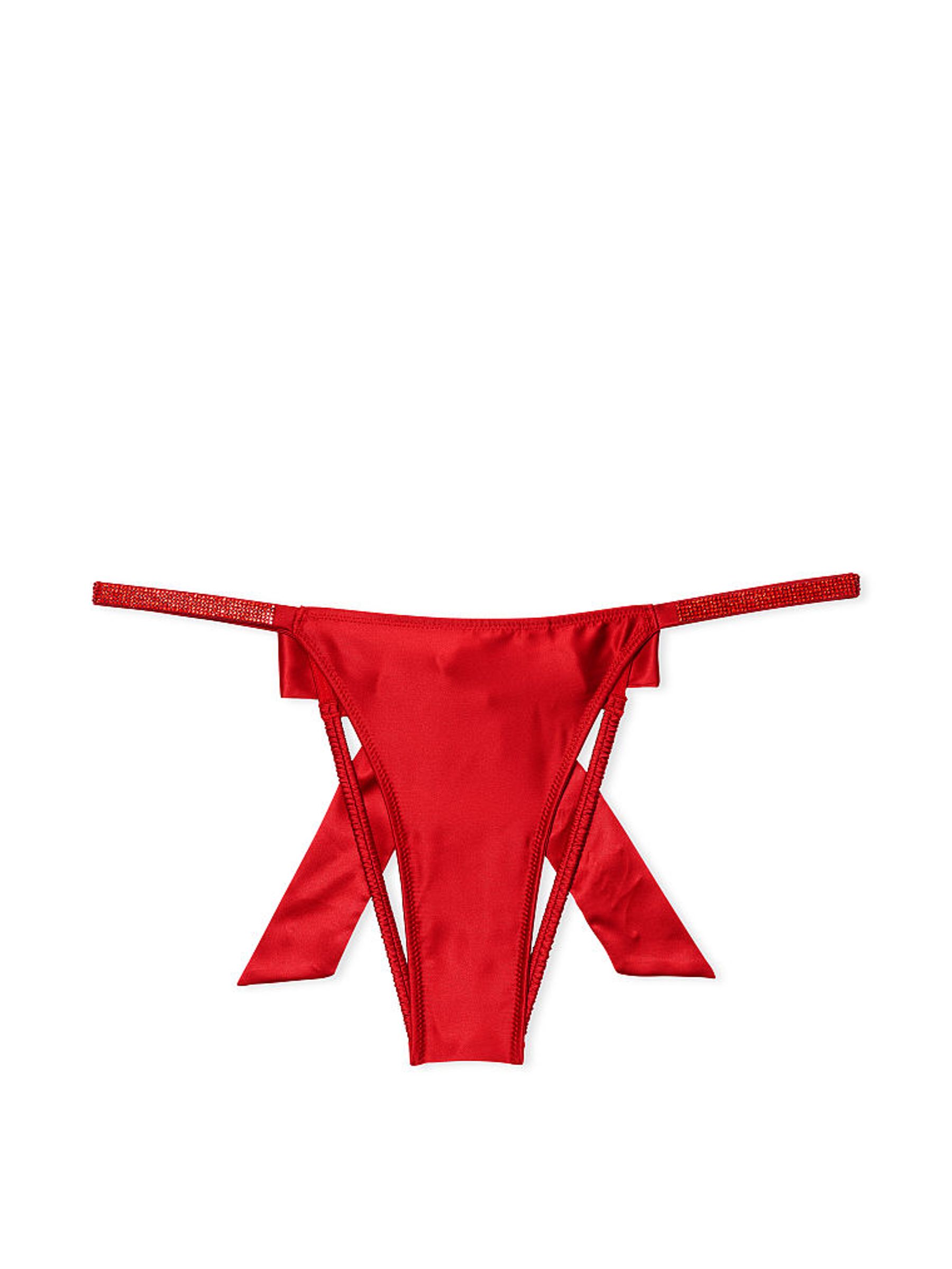 Lipstick Red Satin Cheeky Knickers - Image 4 of 4