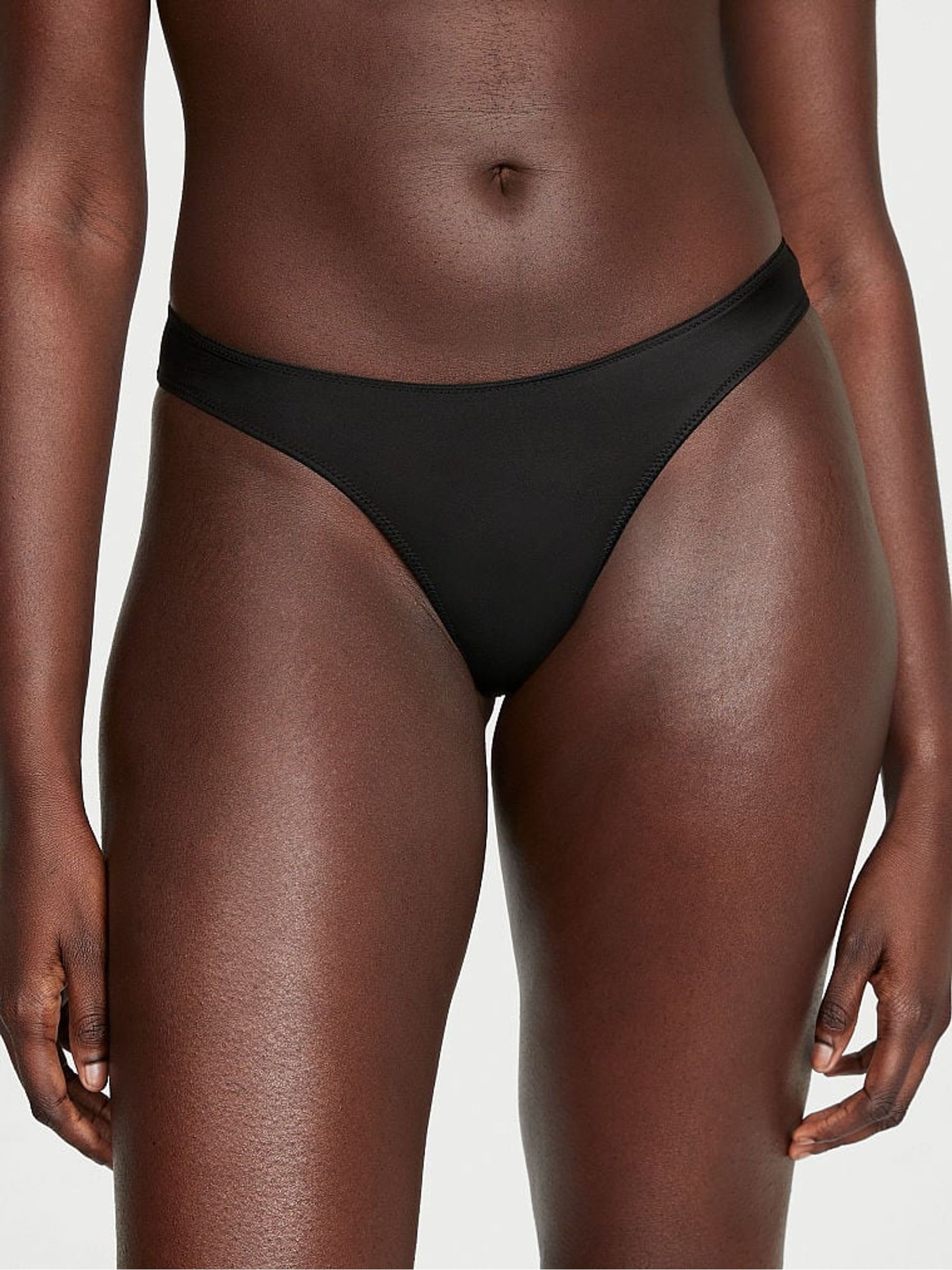 Black Satin Brazilian Knickers - Image 1 of 3