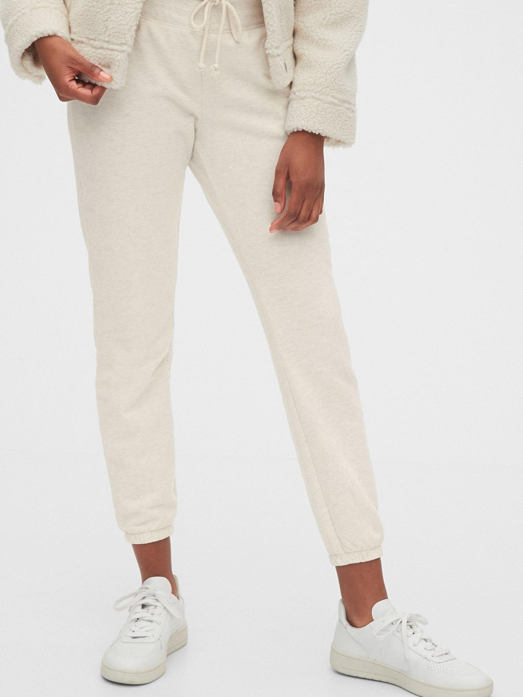 Cream Logo Slim Fleece Joggers - Image 1 of 1