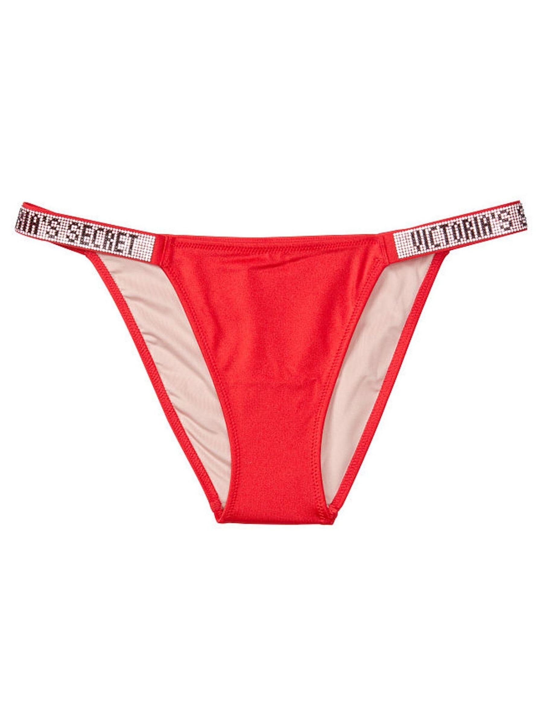 Cheeky Red Shine Strap Barbados Bikini Bikini Bottom - Image 3 of 3