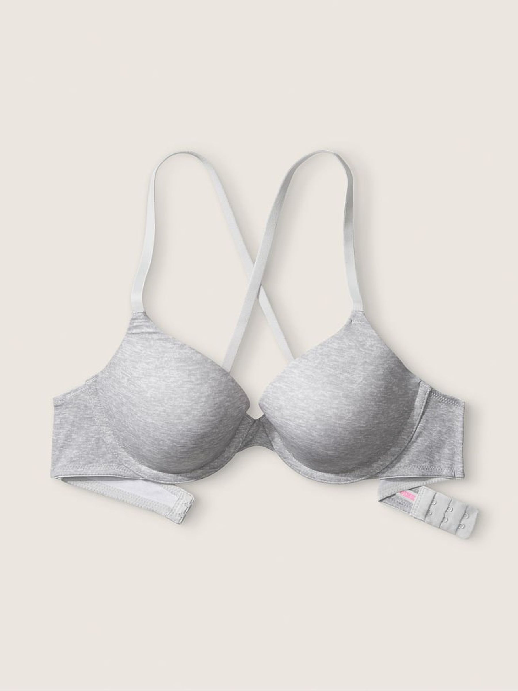 Heather Charcoal Grey Lace Lightly Lined T-Shirt Bra - Image 5 of 5