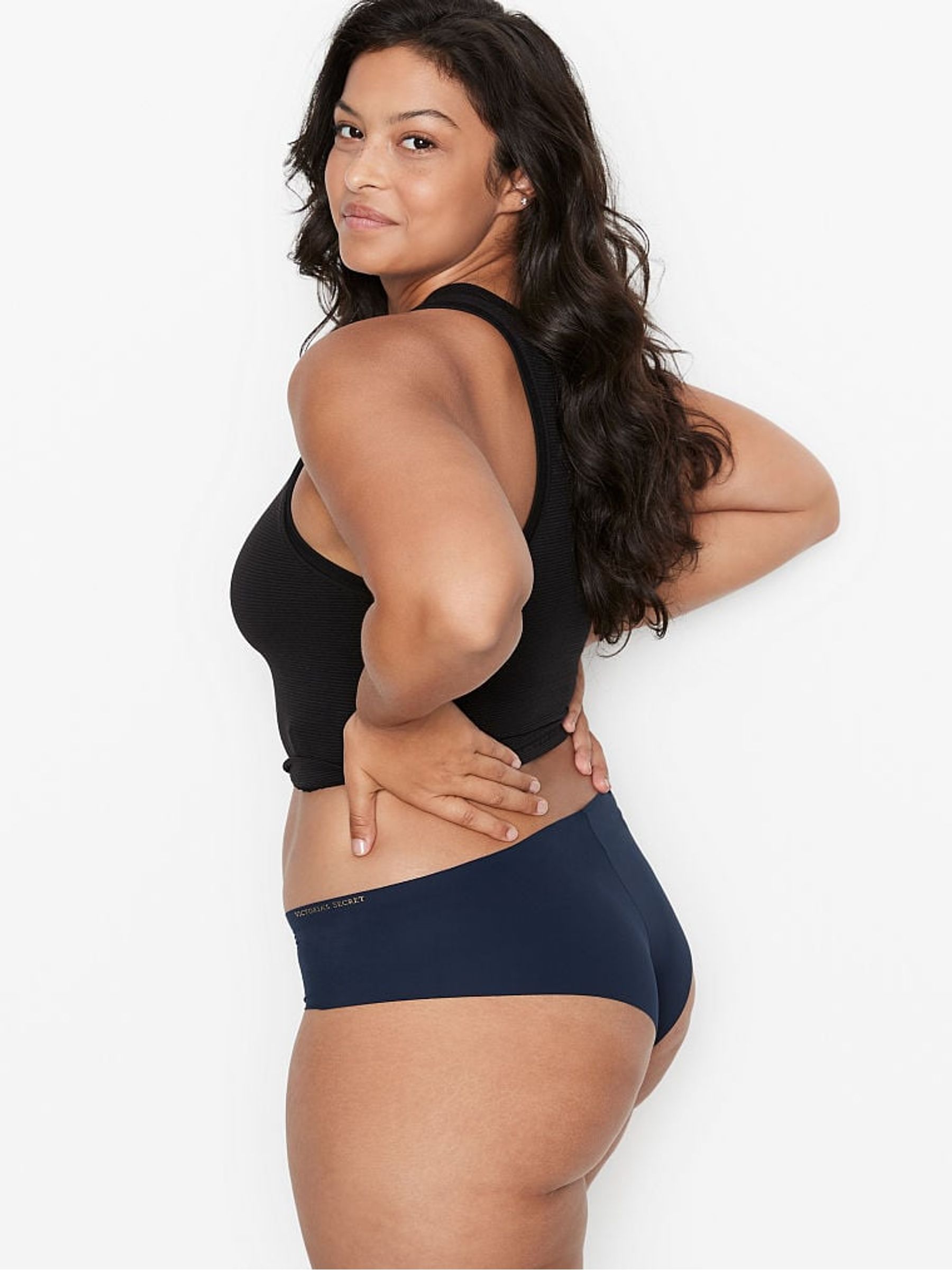 Noir Navy Blue Cheeky Knickers - Image 2 of 3