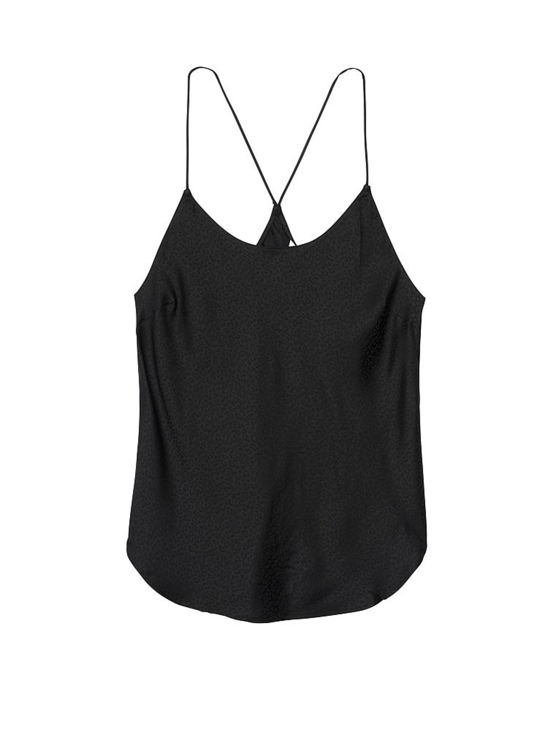 Black Satin Racerback Pyjama Top - Image 4 of 4