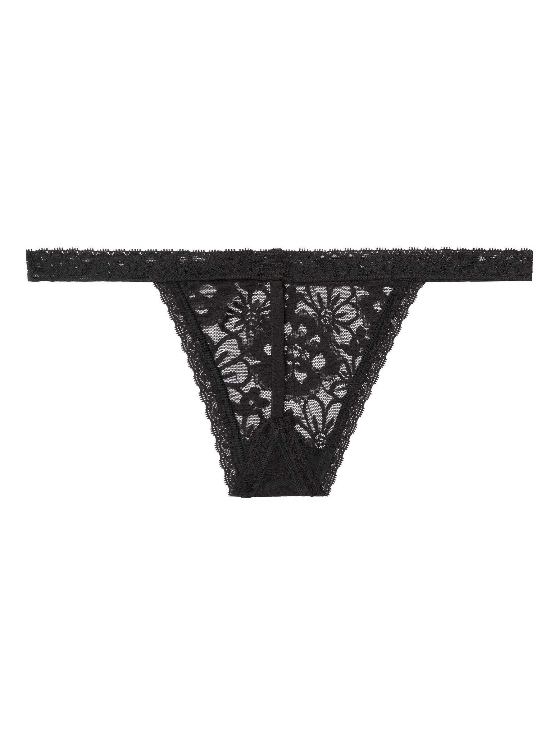 Black Lace G String Knickers - Image 4 of 4