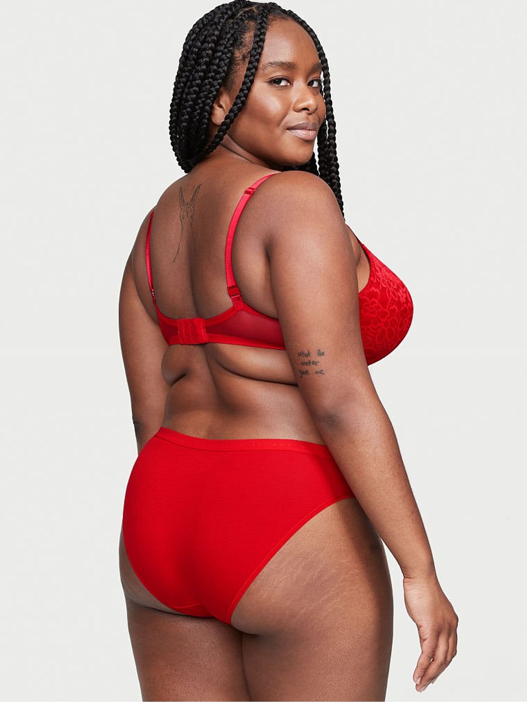 Lipstick Red Cotton Bikini Knickers - Image 2 of 3