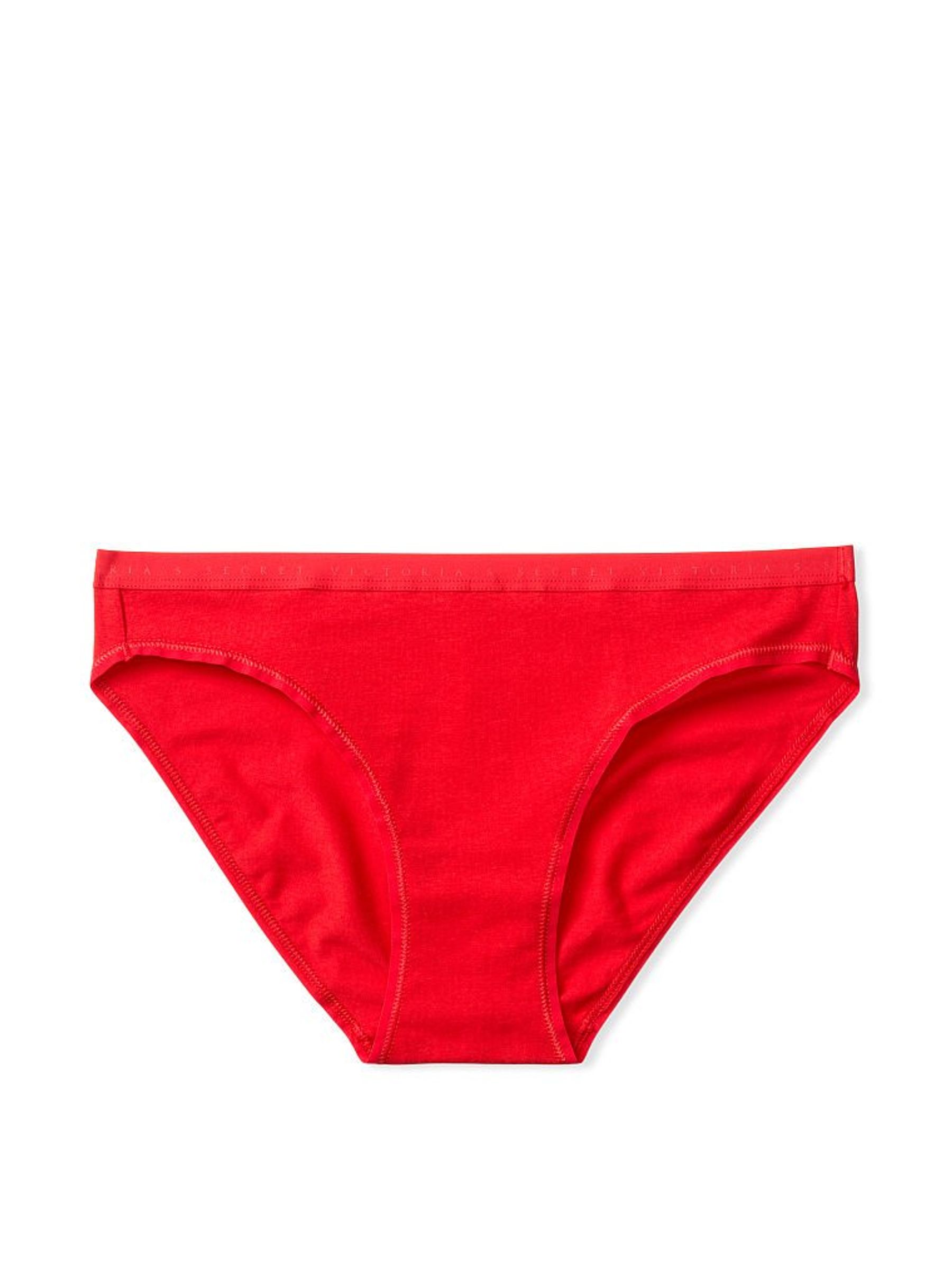 Lipstick Red Cotton Bikini Knickers - Image 3 of 3