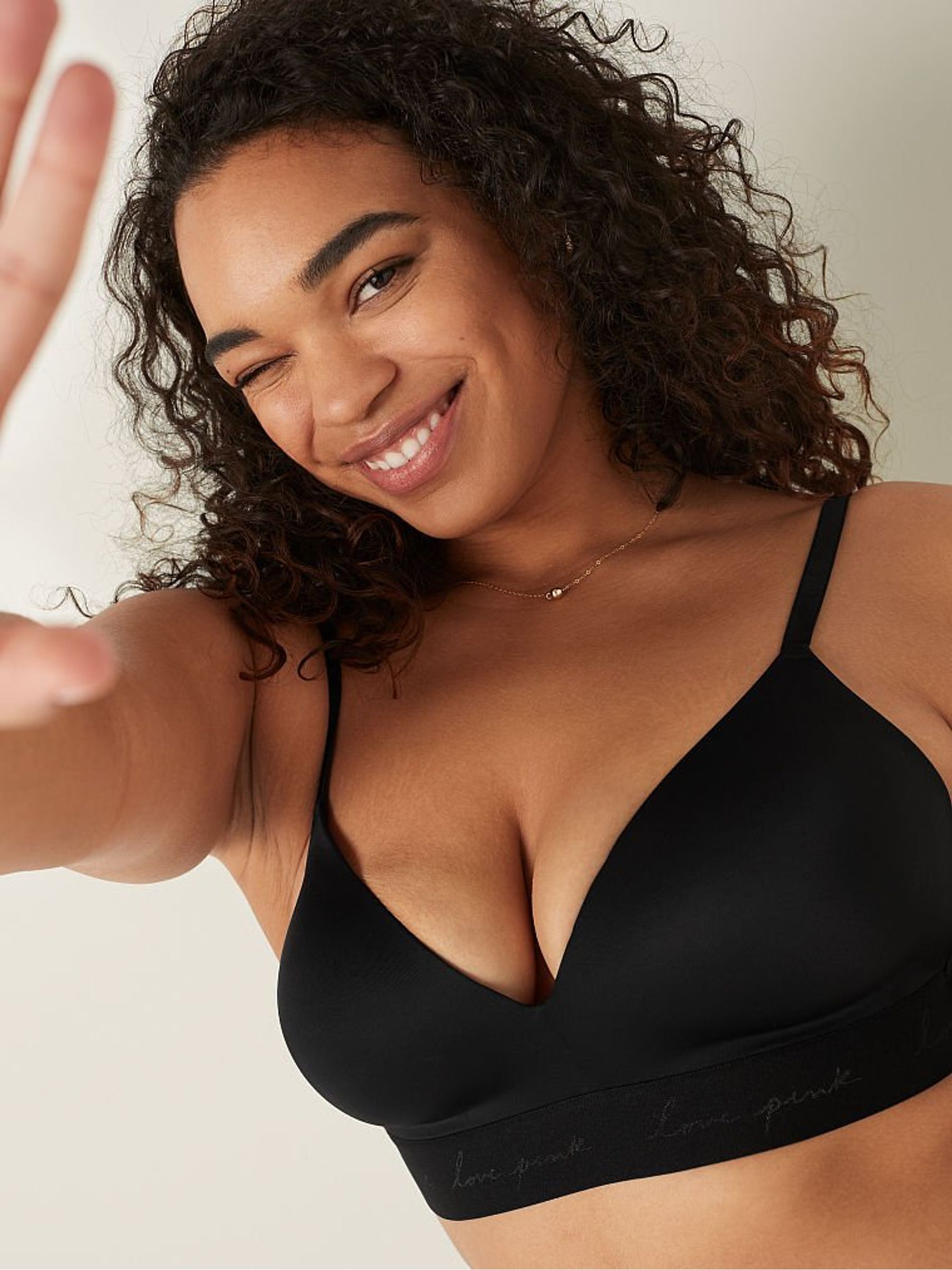 Pure Black Non Wired Lightly Lined Smooth T-Shirt Bra - Image 3 of 5