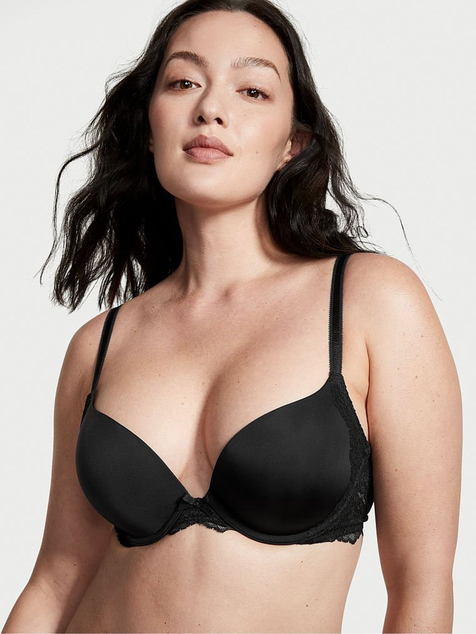 Black Lace Wing Push Up Bra - Image 1 of 3