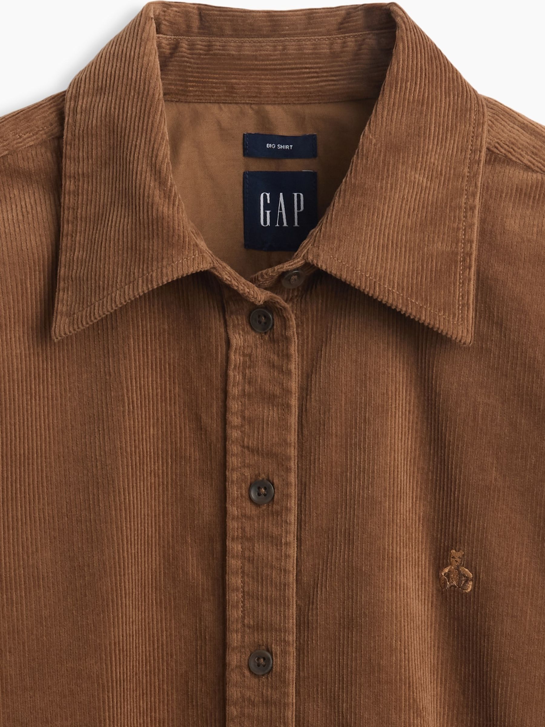 Tan Brown Corduroy Oversized Shirt - Image 4 of 5
