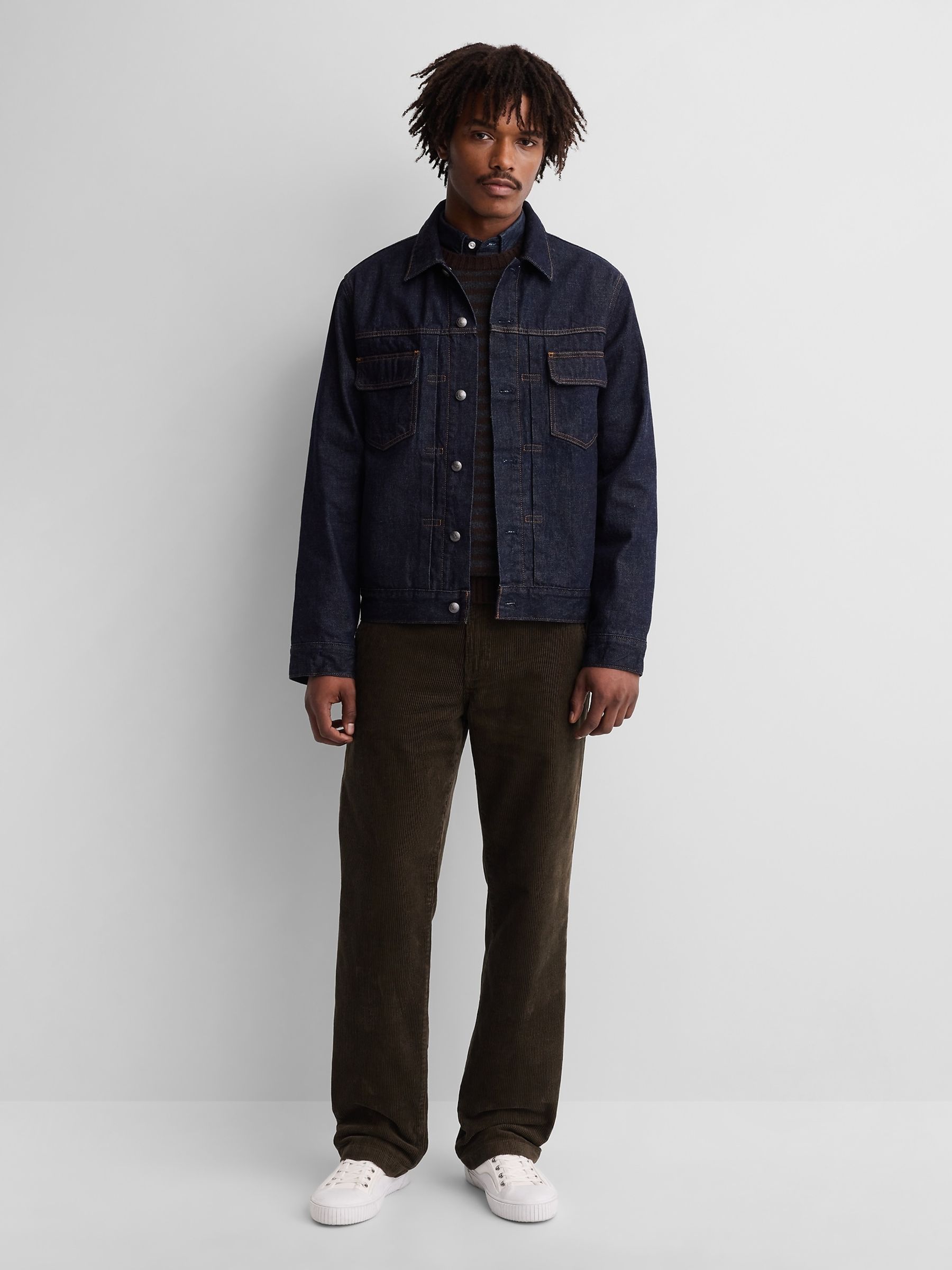 Gap x A.P.C. Green Corduroy Relaxed Straight Trousers - Image 4 of 7