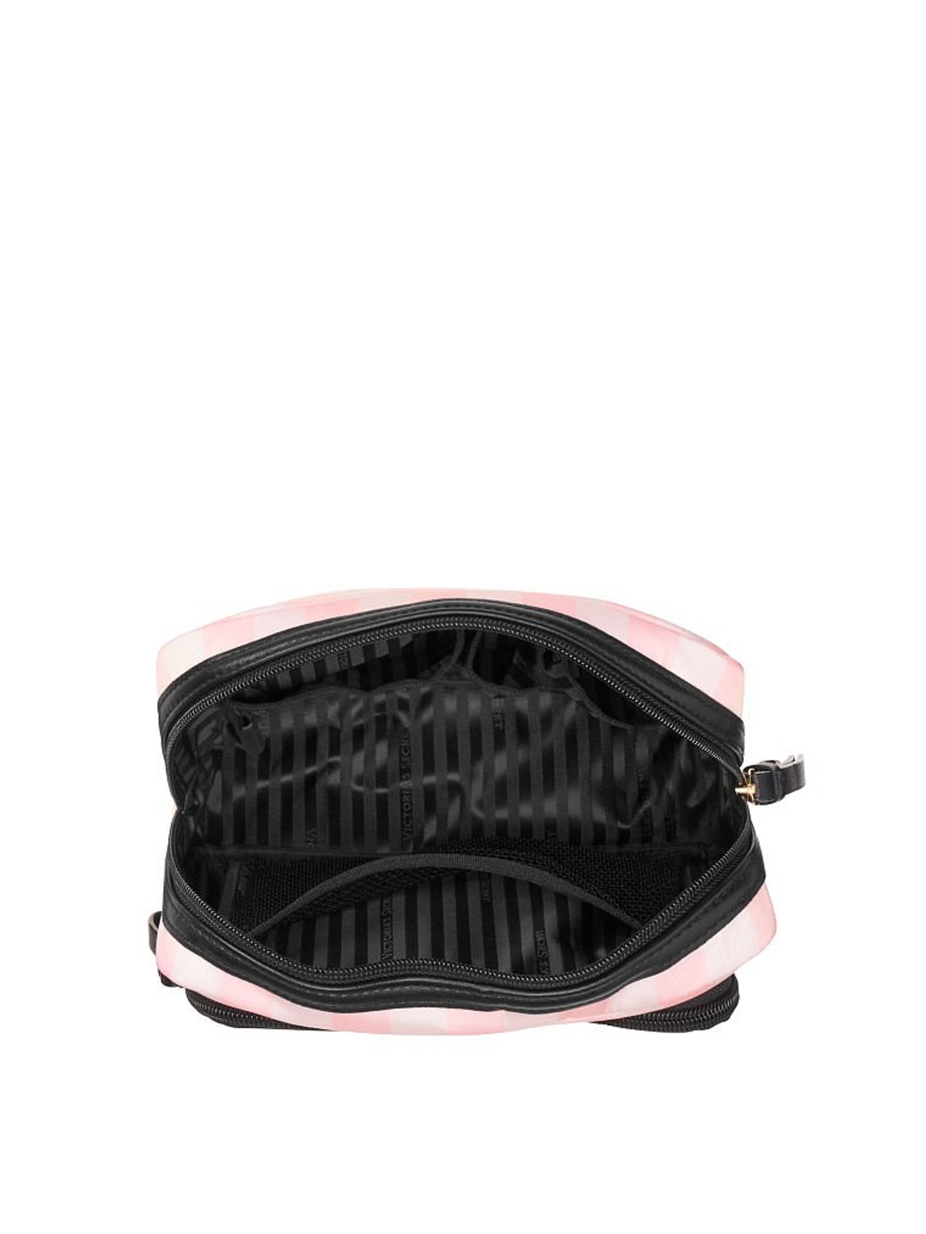 Pink Iconic Stripe Gloss & Go Mini Makeup Bag - Image 3 of 4