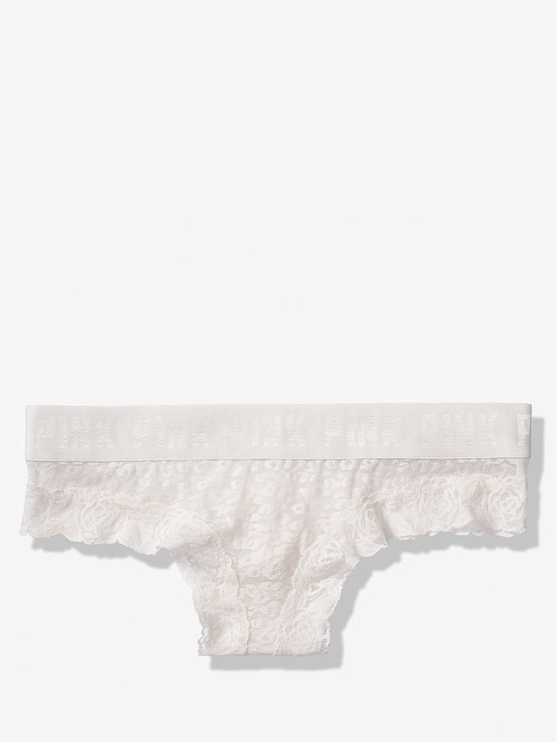 Coconut White Lace Logo Cheeky Knicker - Image 1 of 1