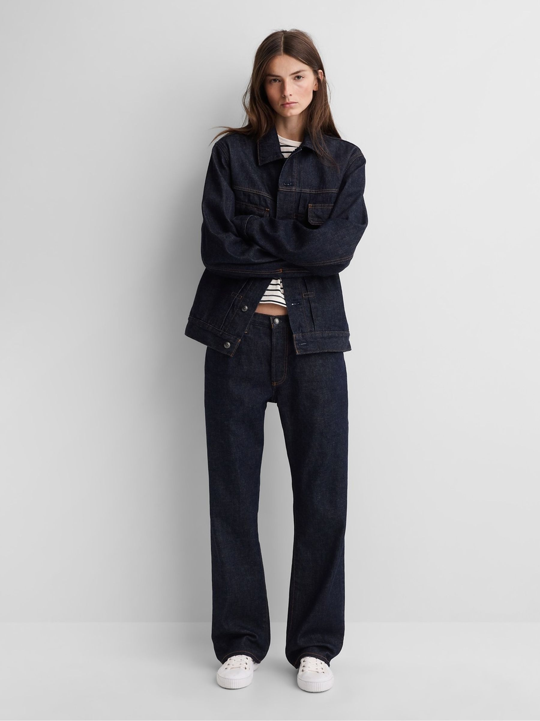 Gap x A.P.C. Dark Wash Lined Japanese Denim Jacket - Image 6 of 9