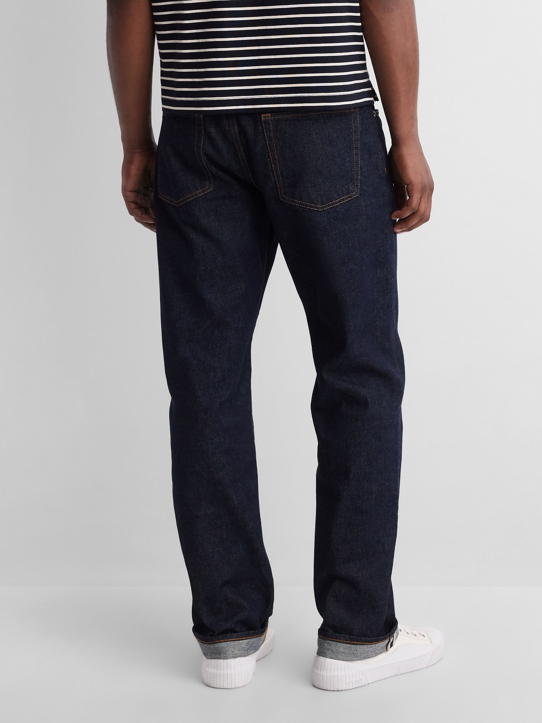 Gap x A.P.C. Dark Wash Japanese Denim Relaxed Straight Jeans - Image 2 of 6
