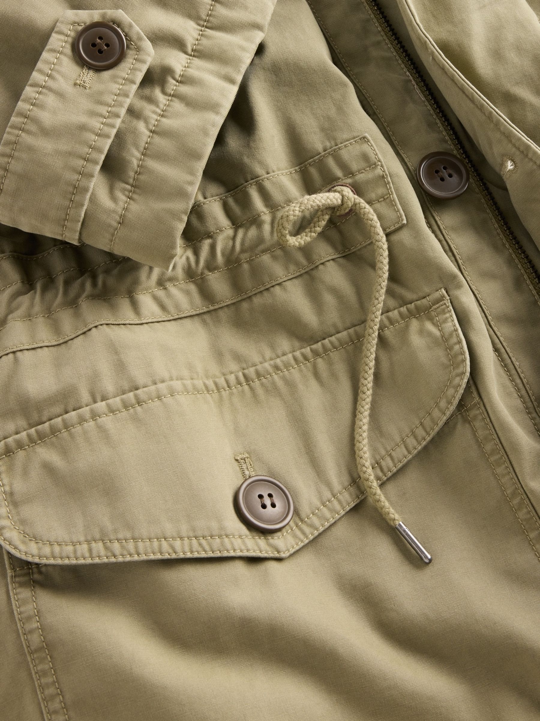 Gap x A.P.C. Green Oversized Sherpa-Lined Utility Parka Jacket - Image 6 of 7