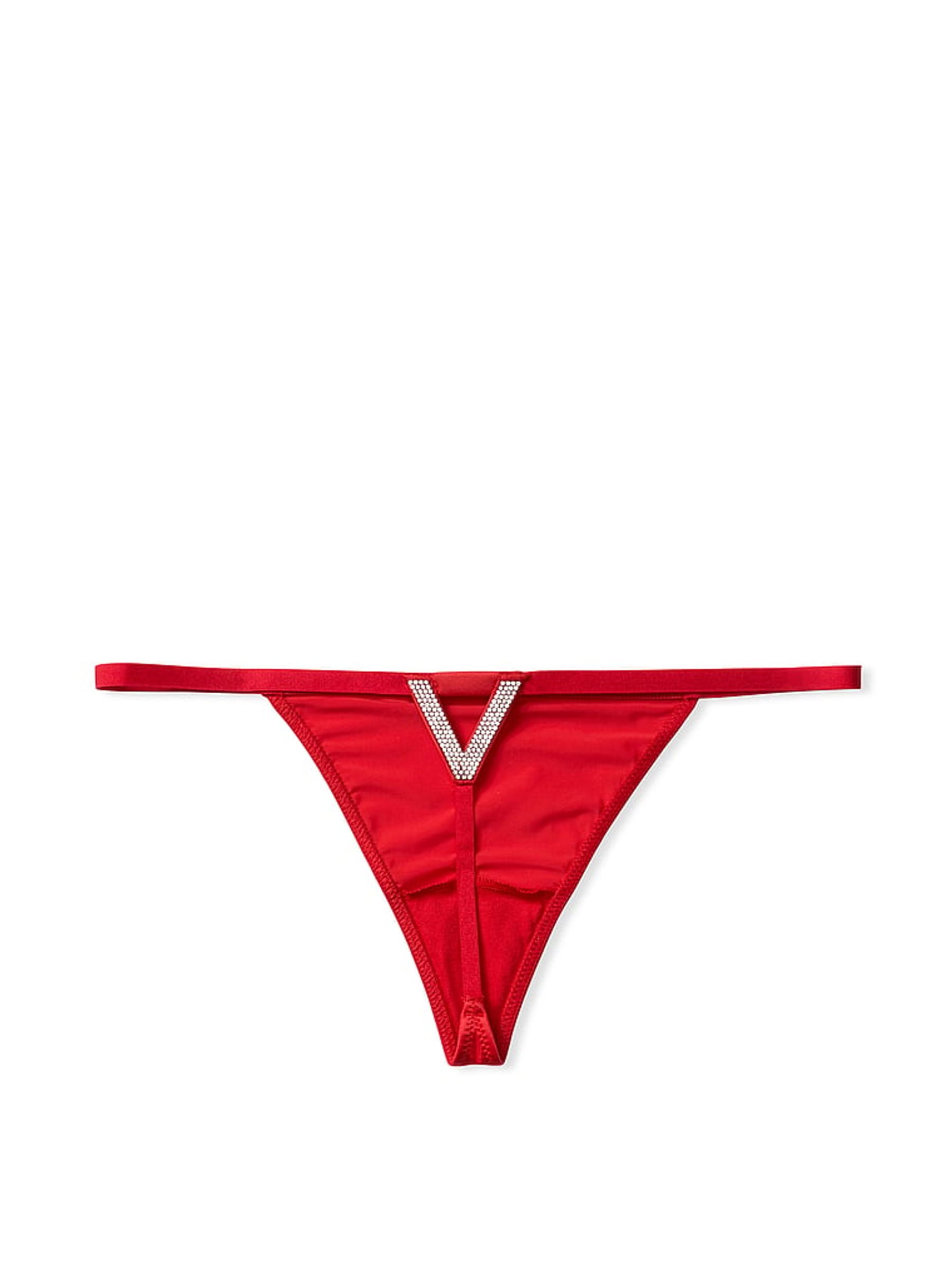Lipstick Red Smooth G String Shine Strap Knickers - Image 4 of 5