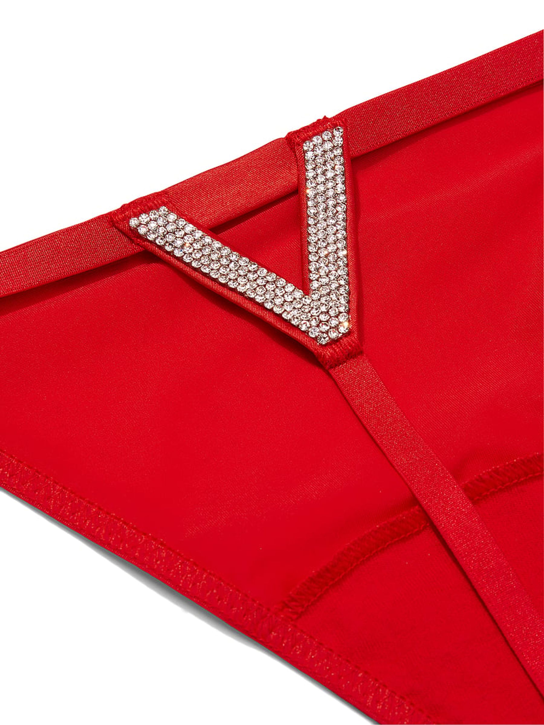 Lipstick Red Smooth G String Shine Strap Knickers - Image 5 of 5