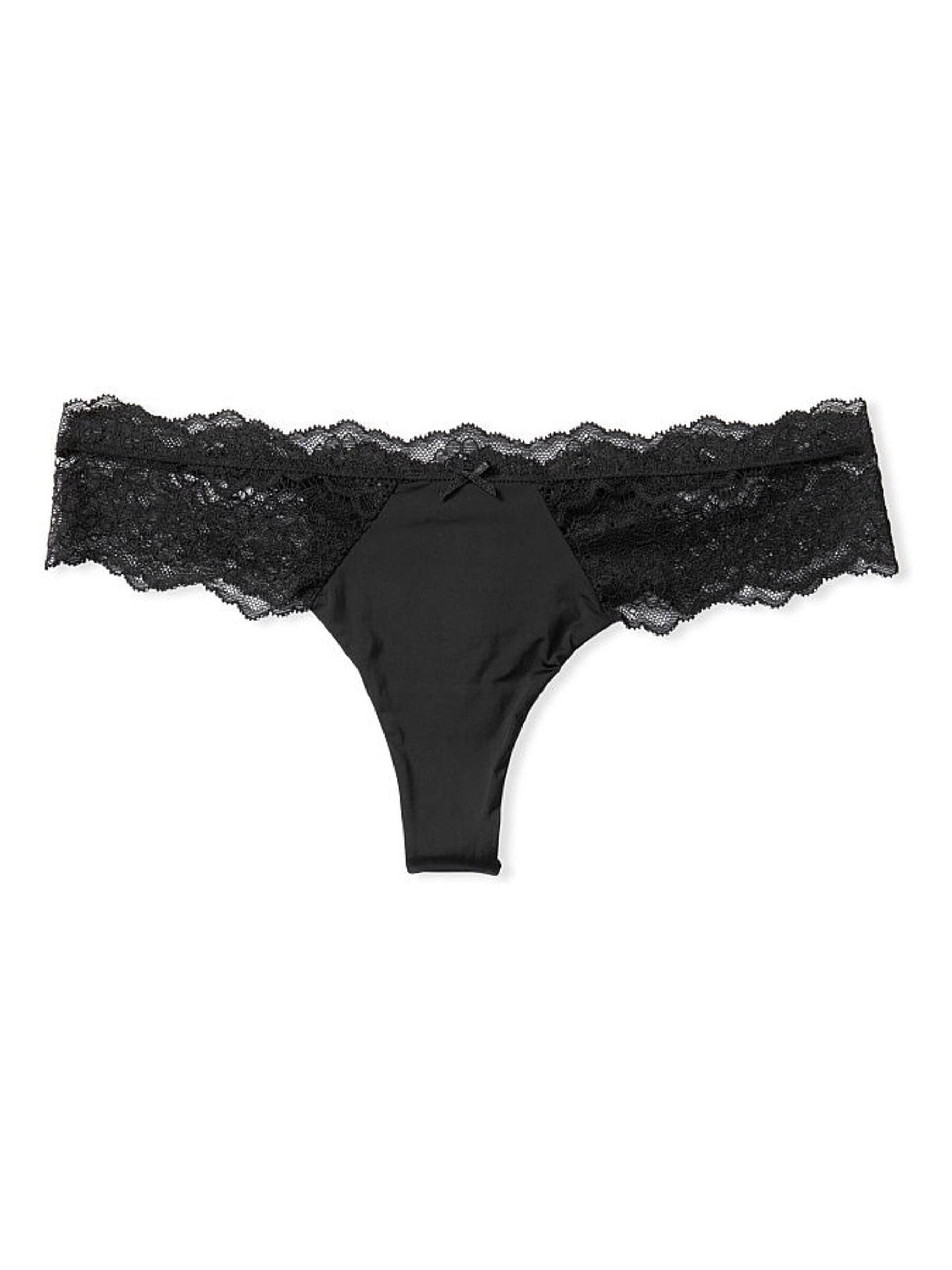 Black Lace Thong Panty - Image 2 of 4