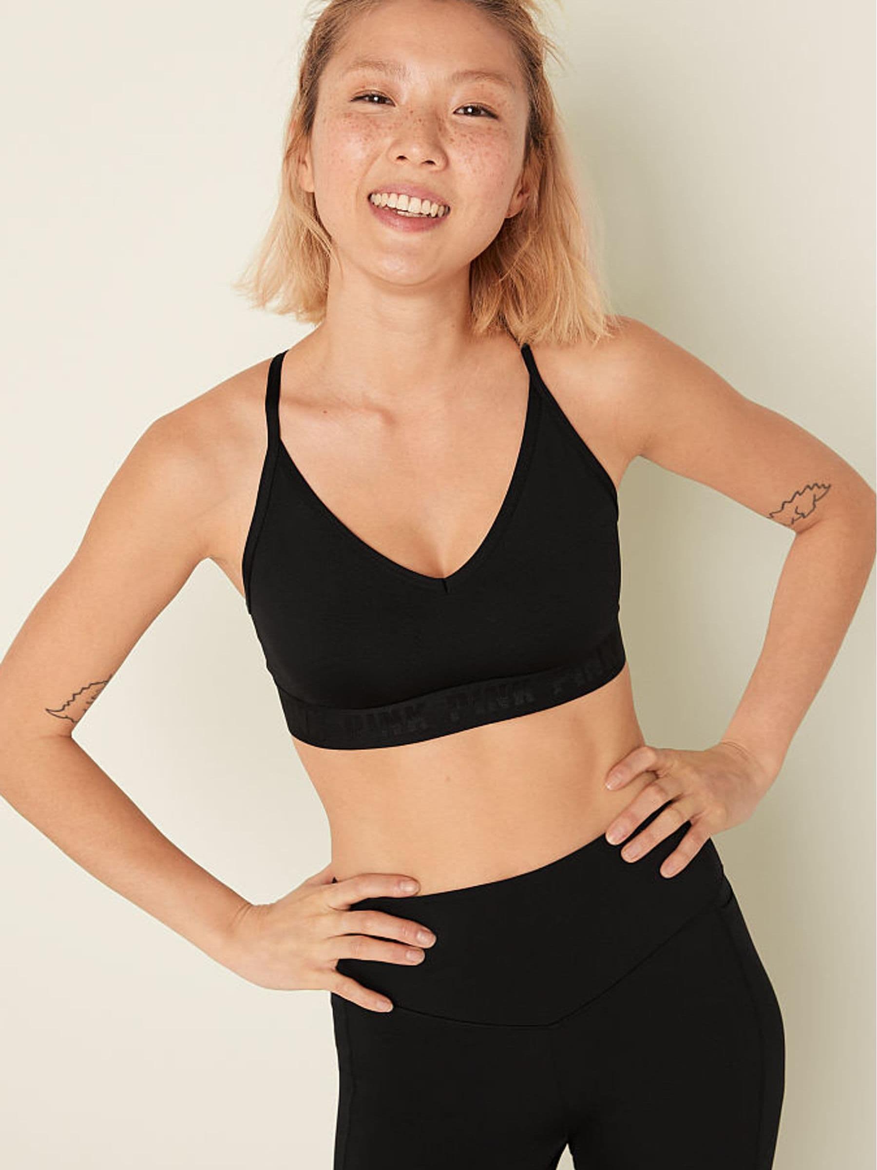 Pure Black Lightly Lined Low Impact Sports Bra - Image 1 of 3