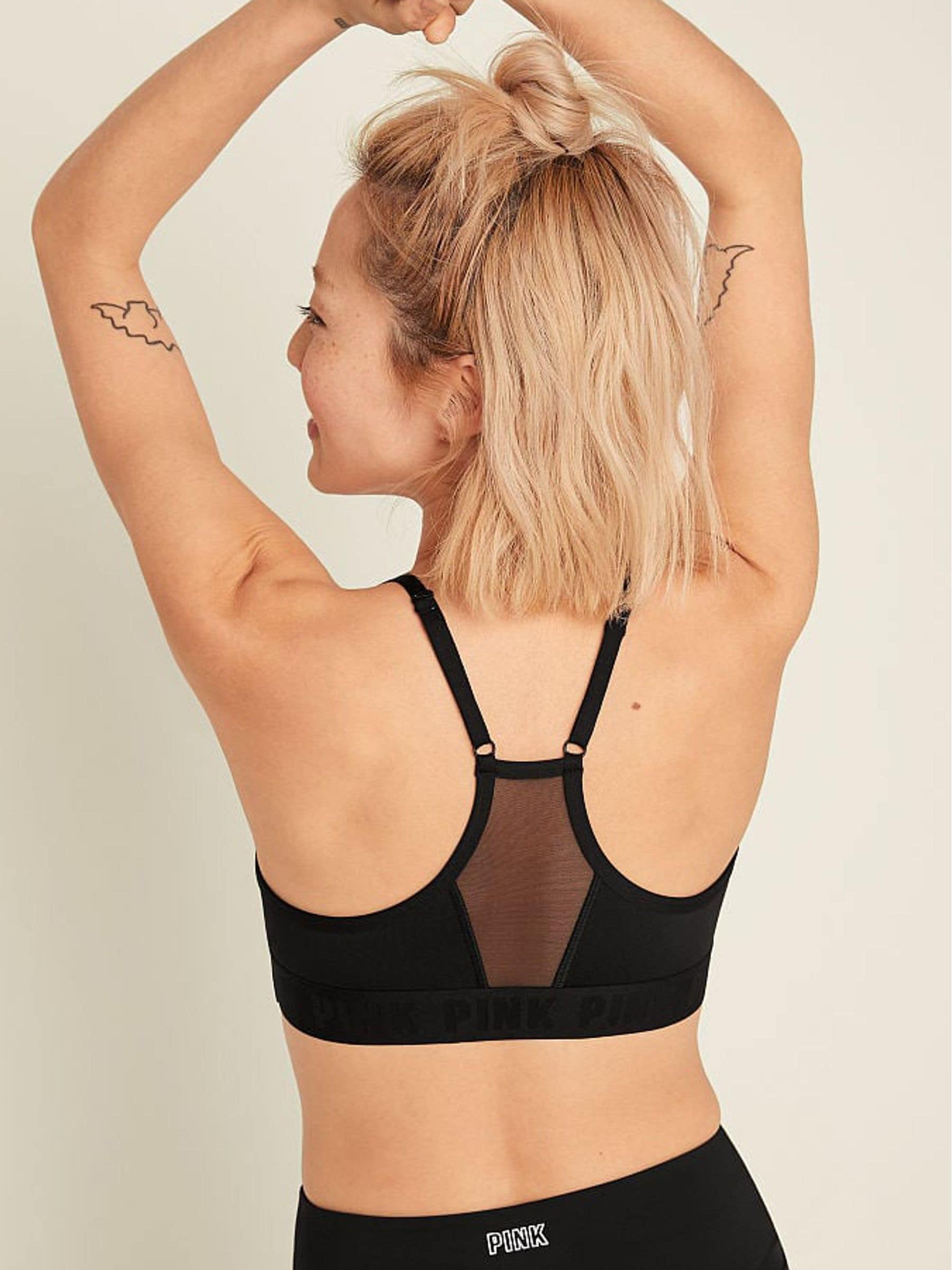 Pure Black Lightly Lined Low Impact Sports Bra - Image 2 of 3