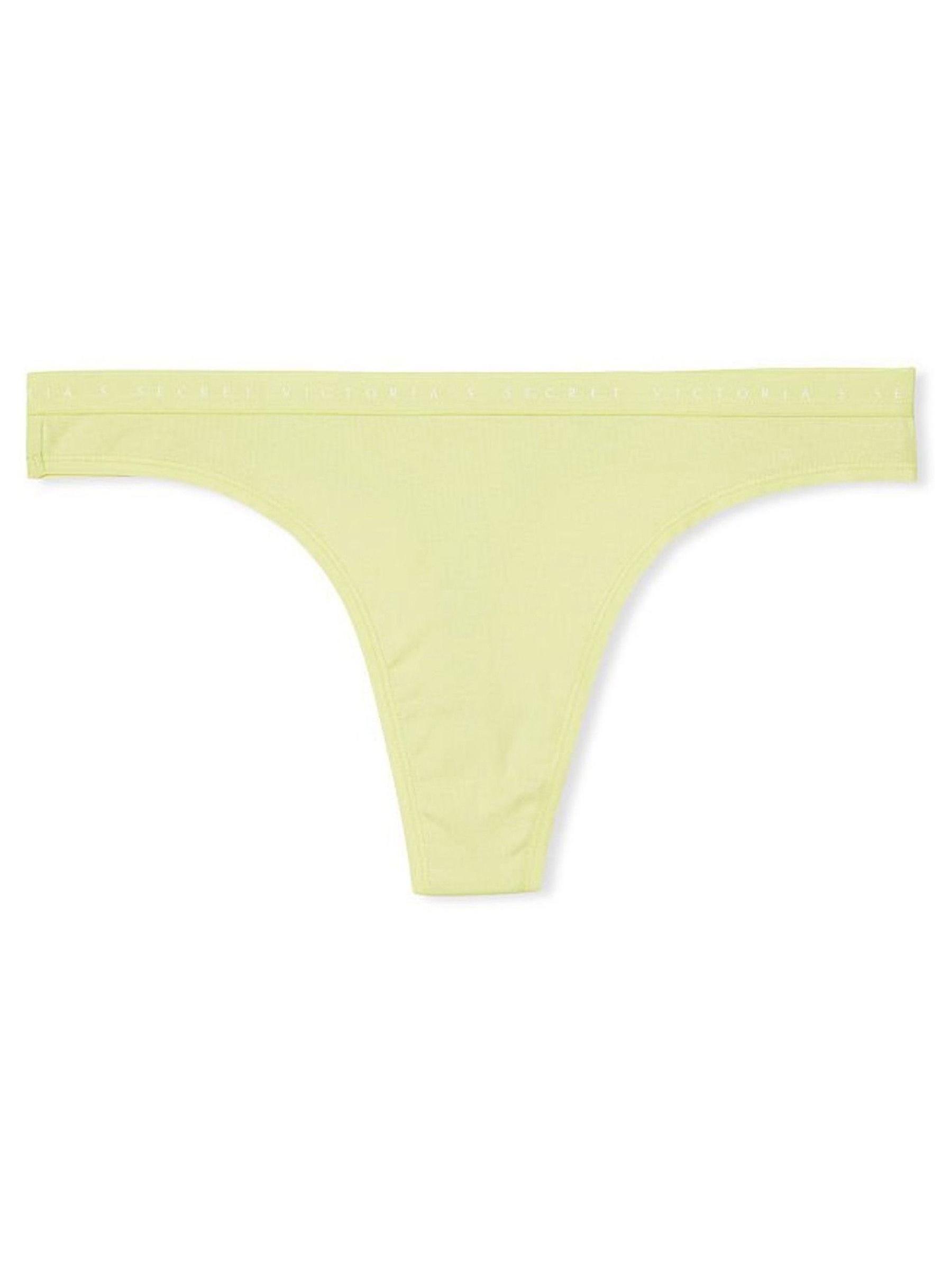 Iced Olive Green Cotton Thong Knickers - Image 3 of 3