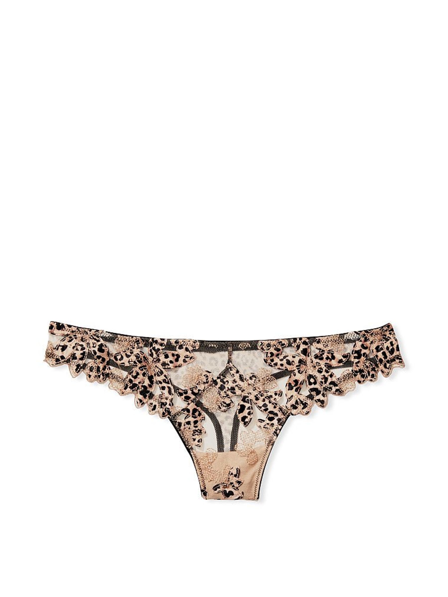 Black Embroidered Thong Knickers - Image 3 of 3