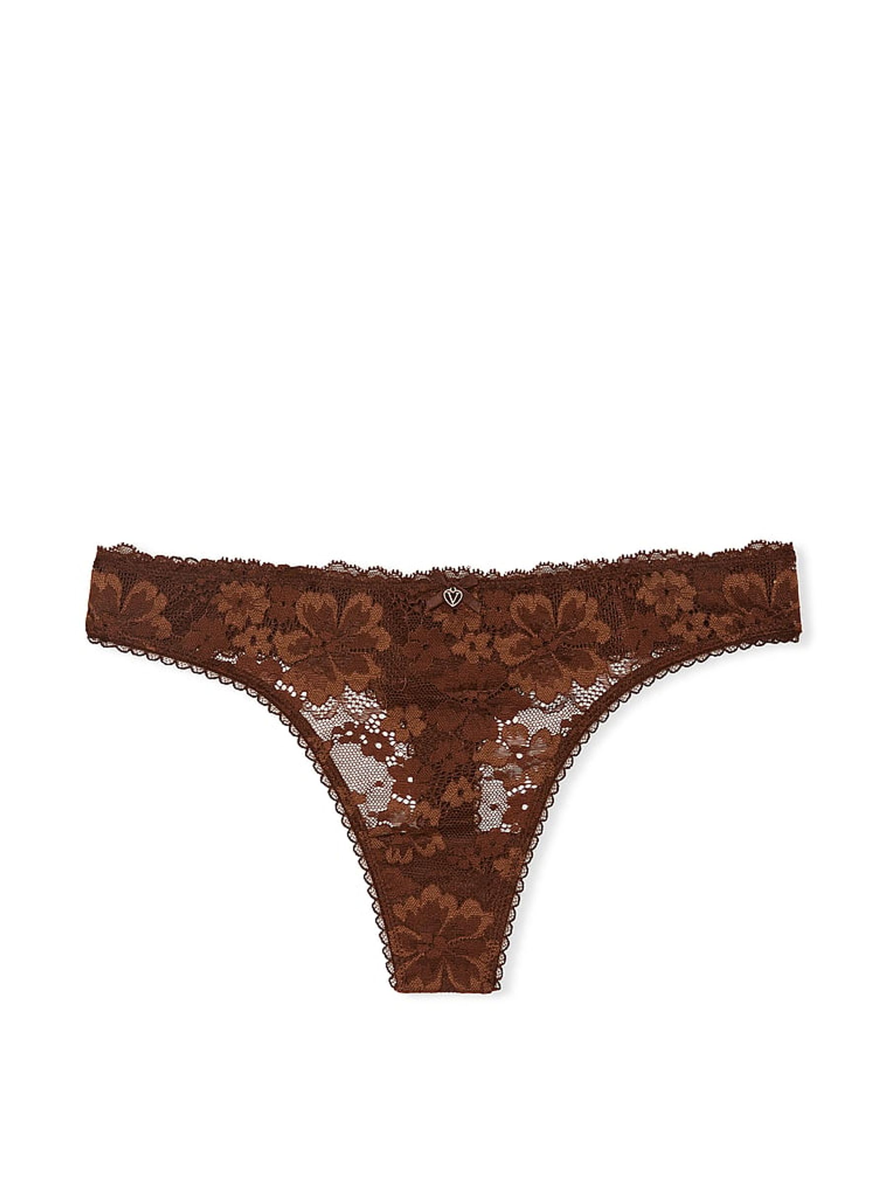 Ganache Nude Lace Thong Knickers - Image 3 of 3
