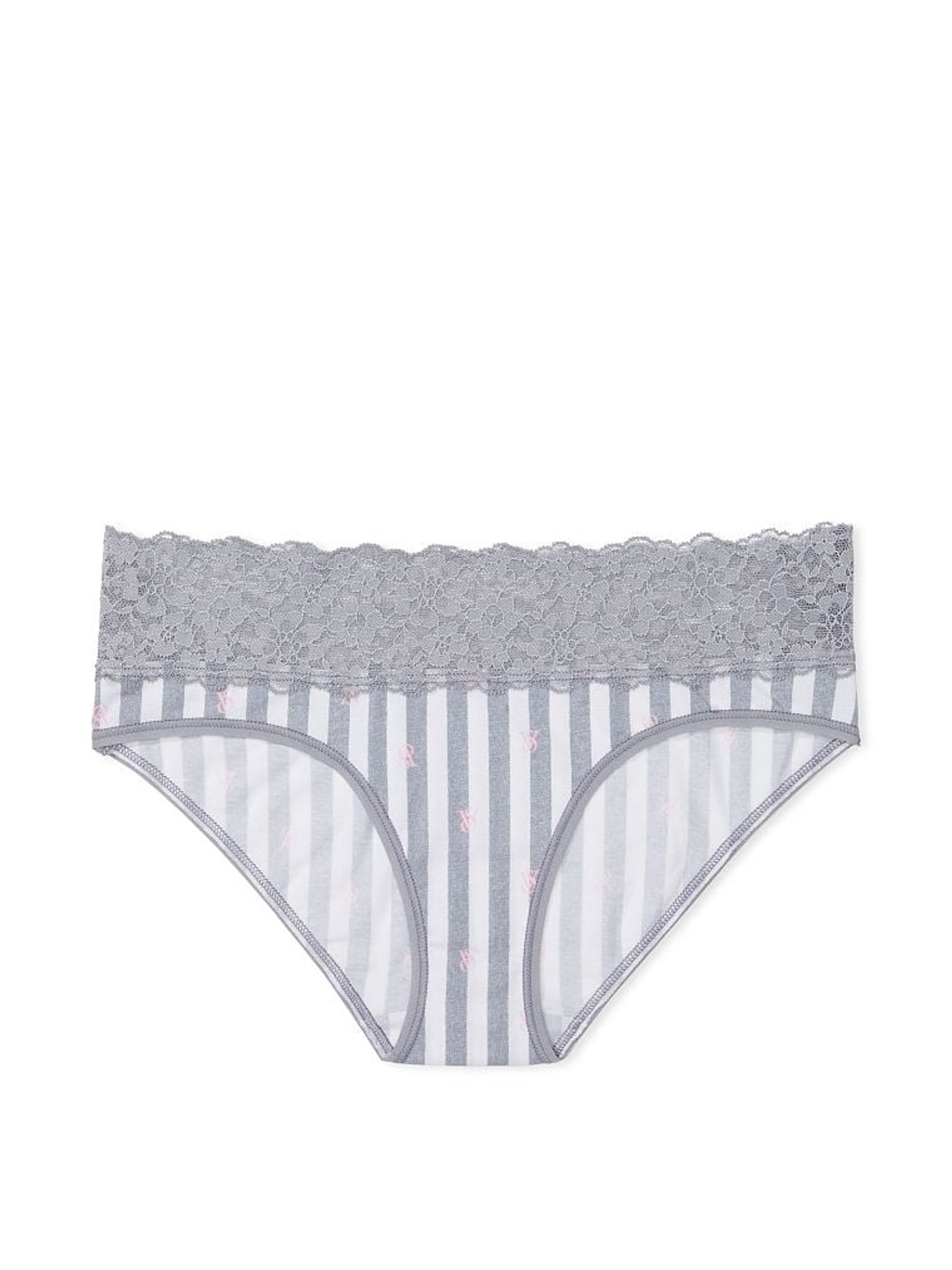Grey Lace Waist Hipster Knickers - Image 3 of 3