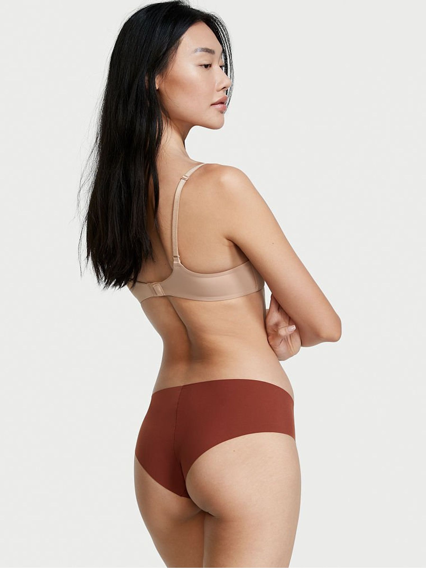 Dark Cognac Brown Smooth No Show Cheeky Panty - Image 2 of 3