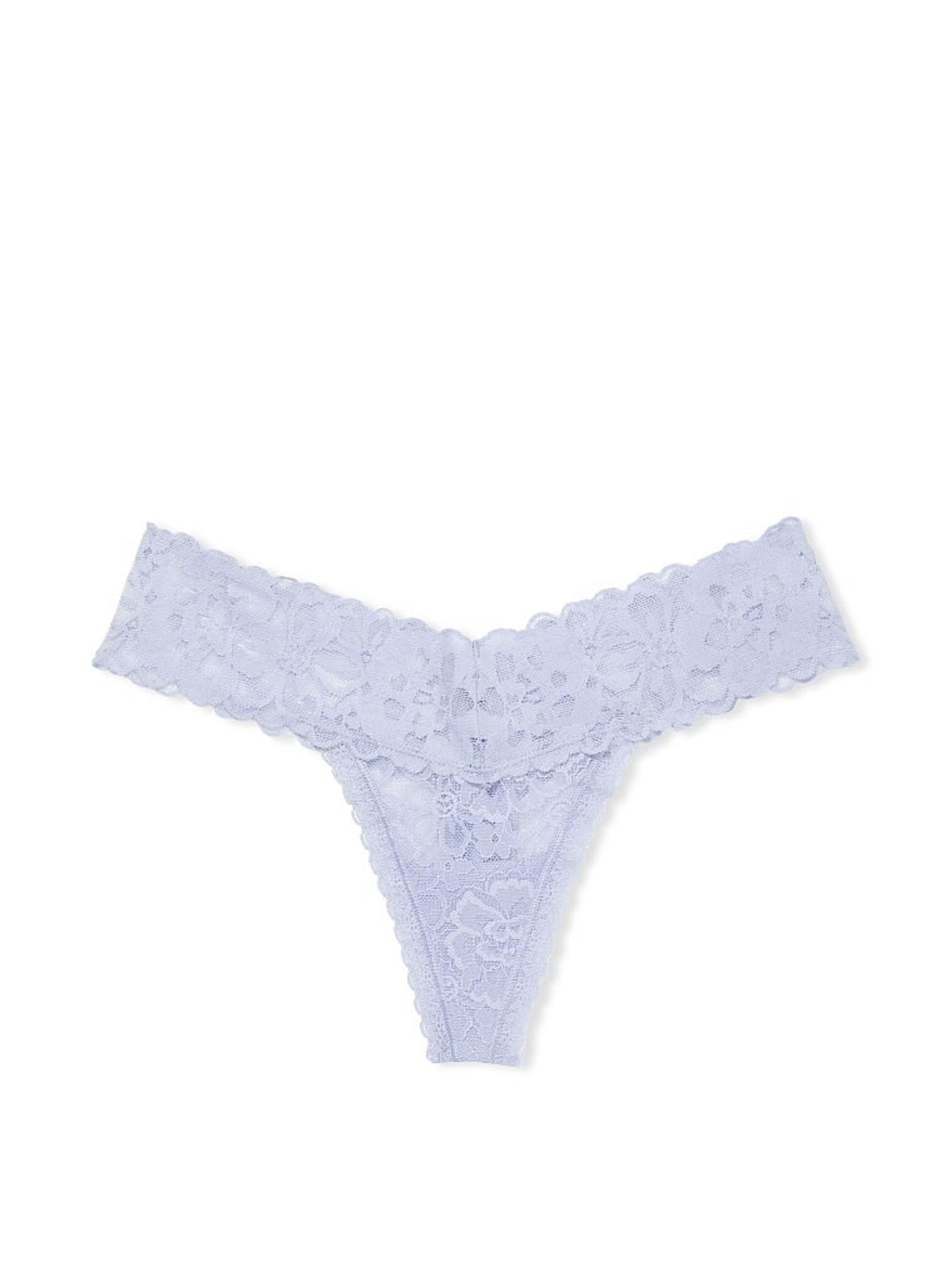 Icy Lavender Purple Lace Thong Panty - Image 3 of 3